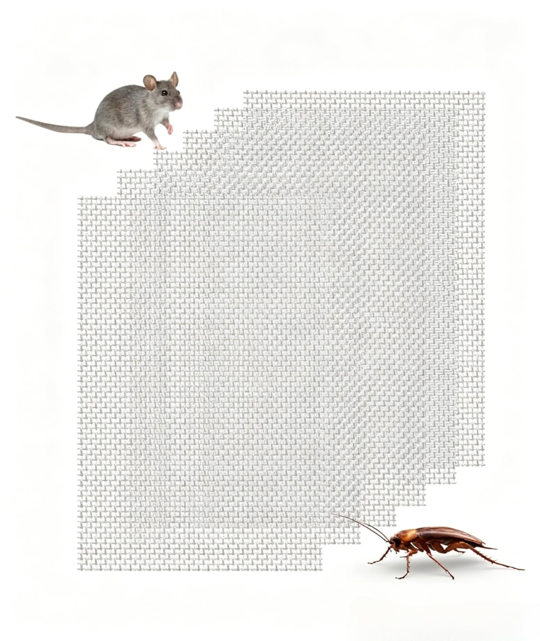 6 Pcs Stainless Steel Fine Wire Mesh Sheets, 20 Mesh Woven Rodents Mesh, 15 X 21cm Flexible Mouse Rodents Insects Control Mesh, Pe-st Proofing Drain Cover for Air Bricks and Air Vents-image-34
