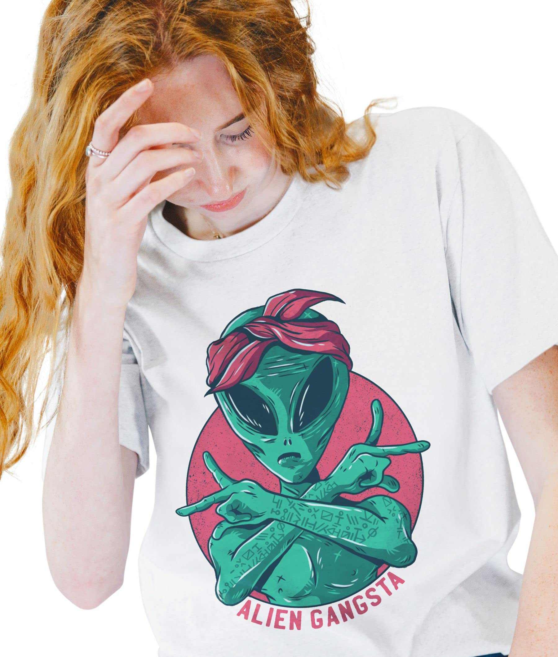 SLOTH CLOTHAlien Gangsta Streetwear T-Shirt for Womens