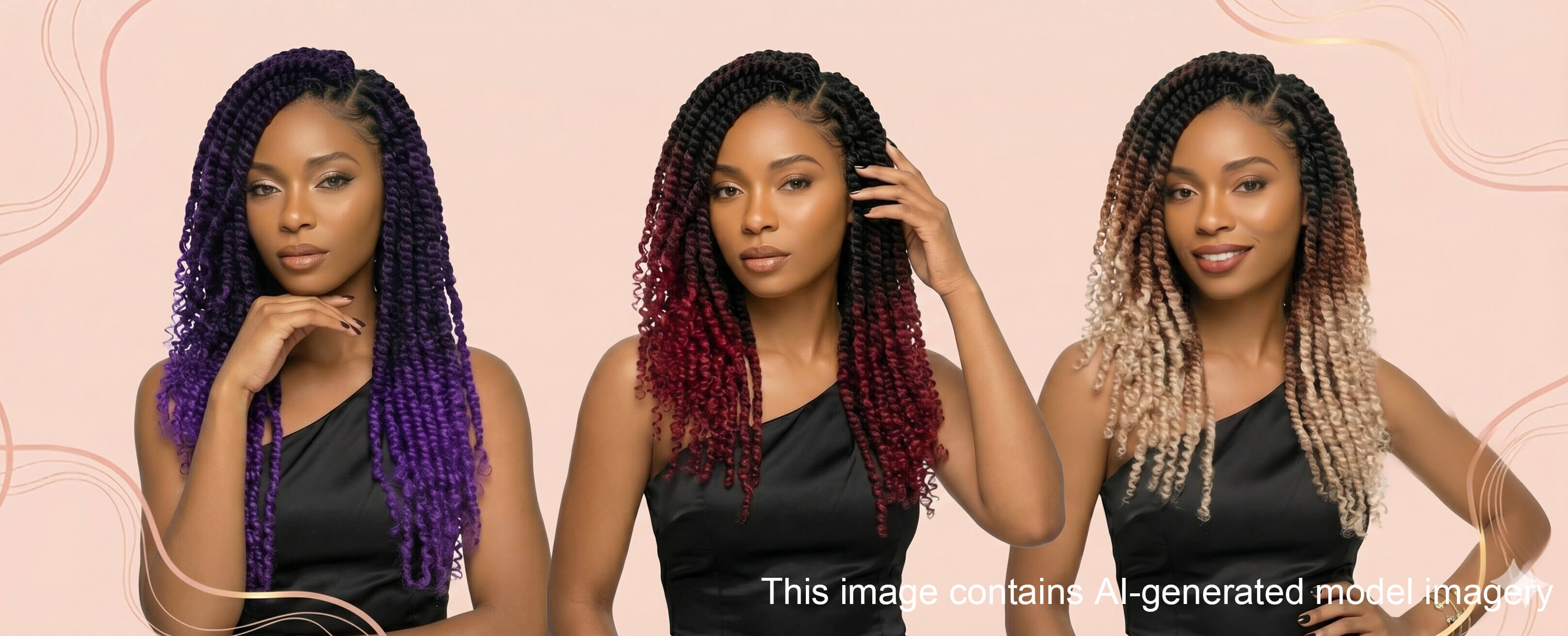 JPSsuperBlueペア8m✕2セット Amazon.com : Bestlove Passion Twist Curly Crochet Braids Braiding