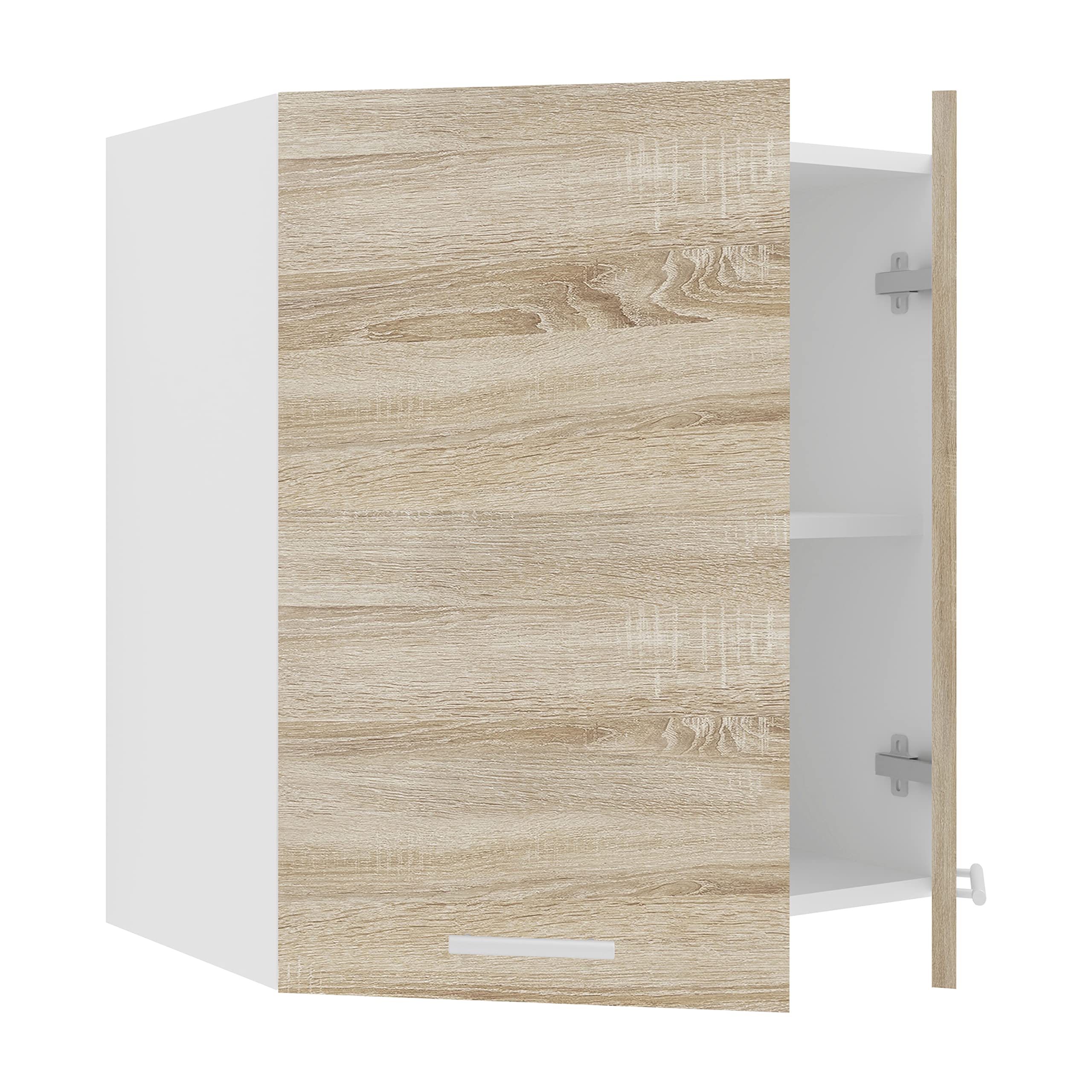 VCM Armario Colgante 2 Puertas, Madera, Blanco/Roble Sonoma, Talla única