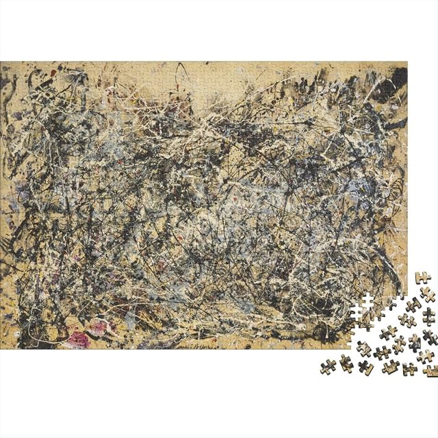 Jackson Pollock Arte Rompecabezas De 1000 Piezas, Museo Rompecabezas, Pintura al óleo Puzzle