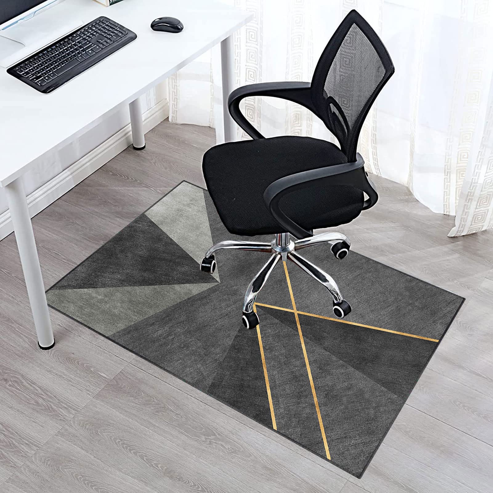 Alfombrilla de silla de 70 x 100 cm para suelos de pelo medio bajo, protectores de suelo, tapete de silla de oficina, tapete de silla de computadora, tapete para silla de escritorio, tapete para suelo