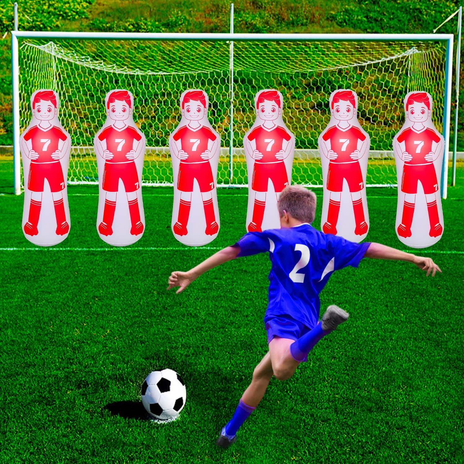 ZHUYNXIR Inflatable Soccer Dummy, Soccer Training Equipment, Inflatable Dummy Goalkeepr A…