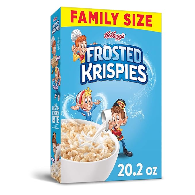 Kellogg's Frosted Krispies, Breakfast Cereal, Family Size