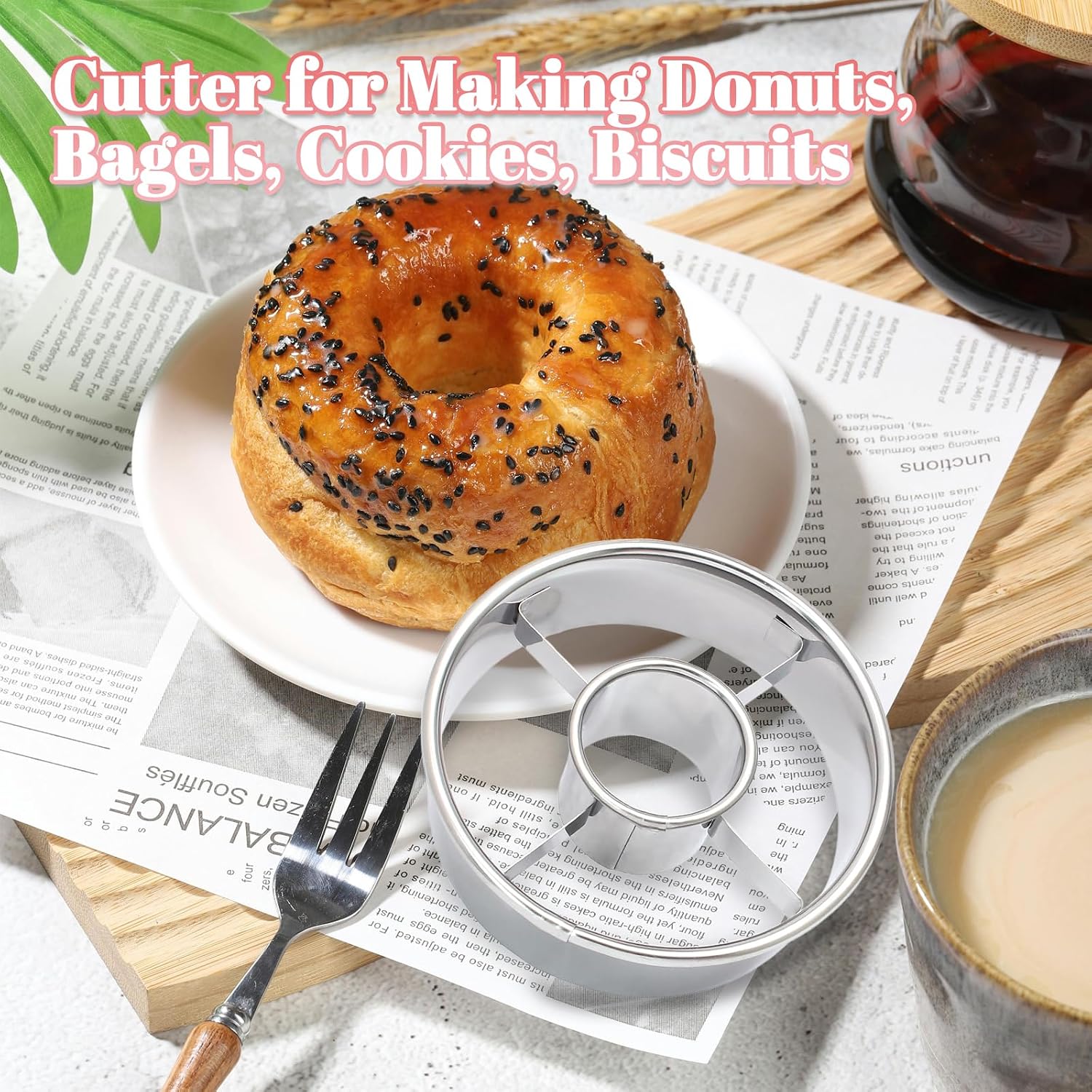 Luomorgo 2 Pack Stainless Steel Donut Cutter 3.15 Inch