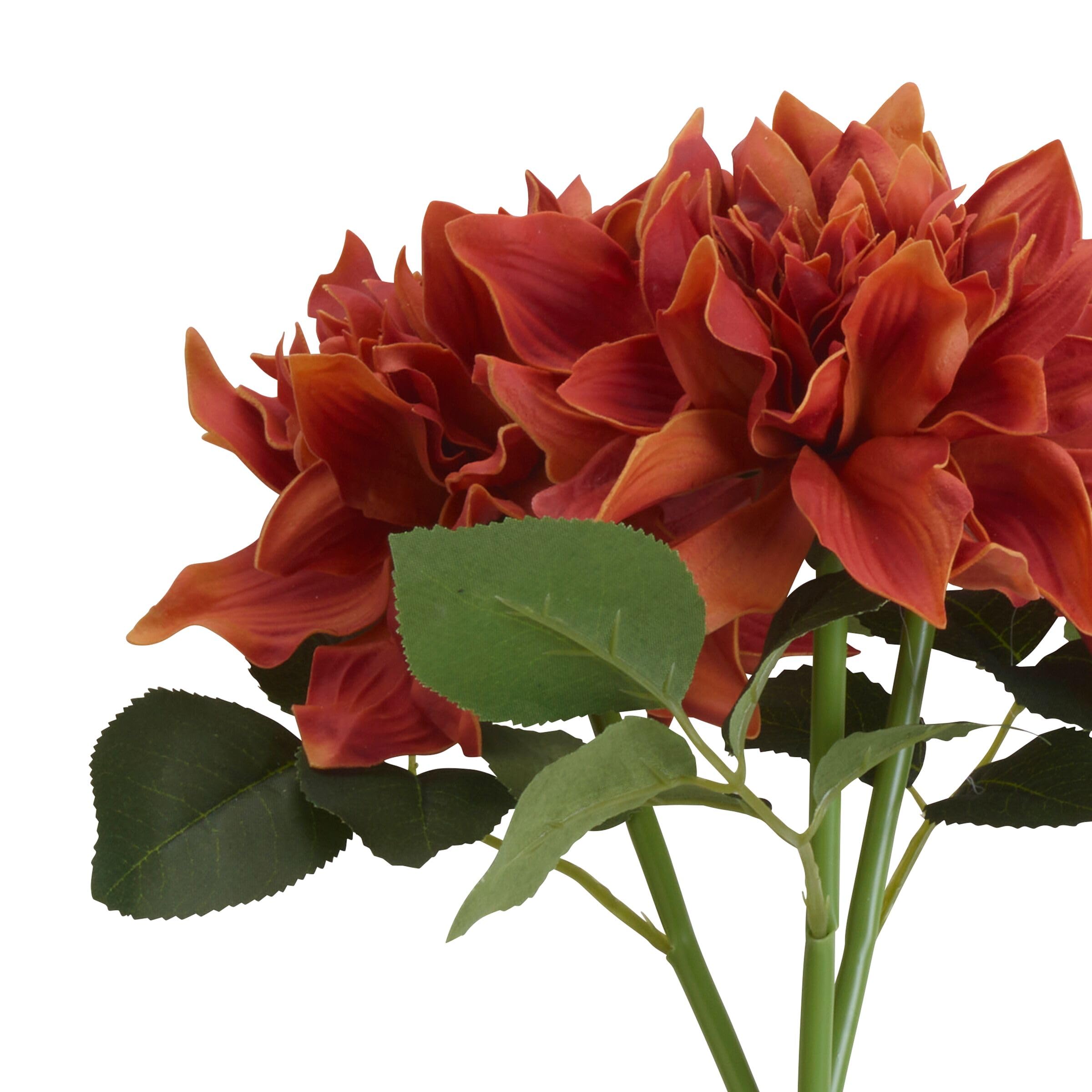 MIKASA Copper Mum - Set di 3 steli di fiori artificiali per decorazione autunnale, 12,7 x 12,7 x 45,7 cm