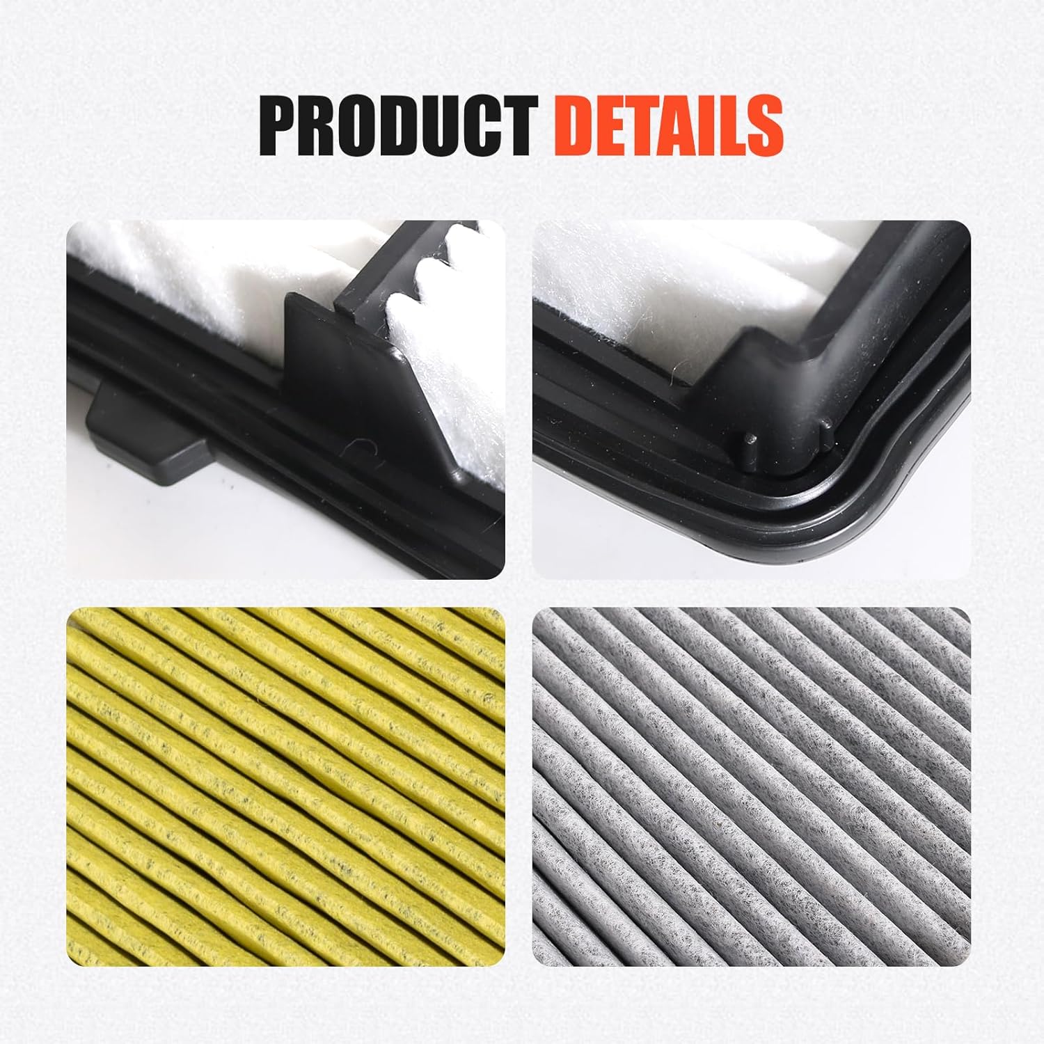 Cabin & Engine Air Filter Kit Compatible with Acura RDX 2019-2025 L4 2.0L Replaces CA12605 CF11182 80292-TF0-G01 17220-5MS-H00