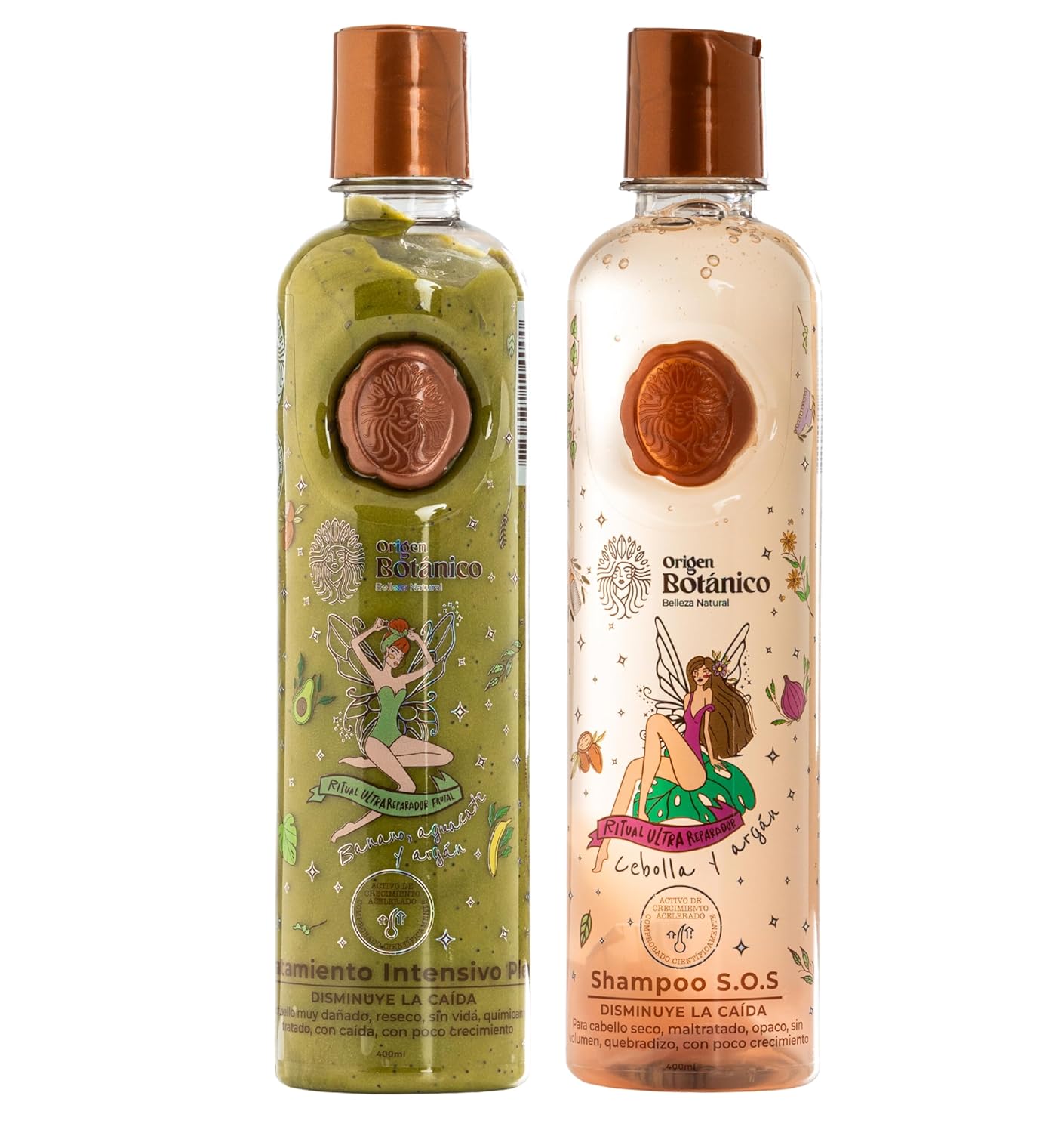 Origen Botanico Hair Growth & Strength Combo – Onion Shampoo Onion Shampoo con Aceite de Argan + Intensive Plex Treatment (Kit Onion + Plex)