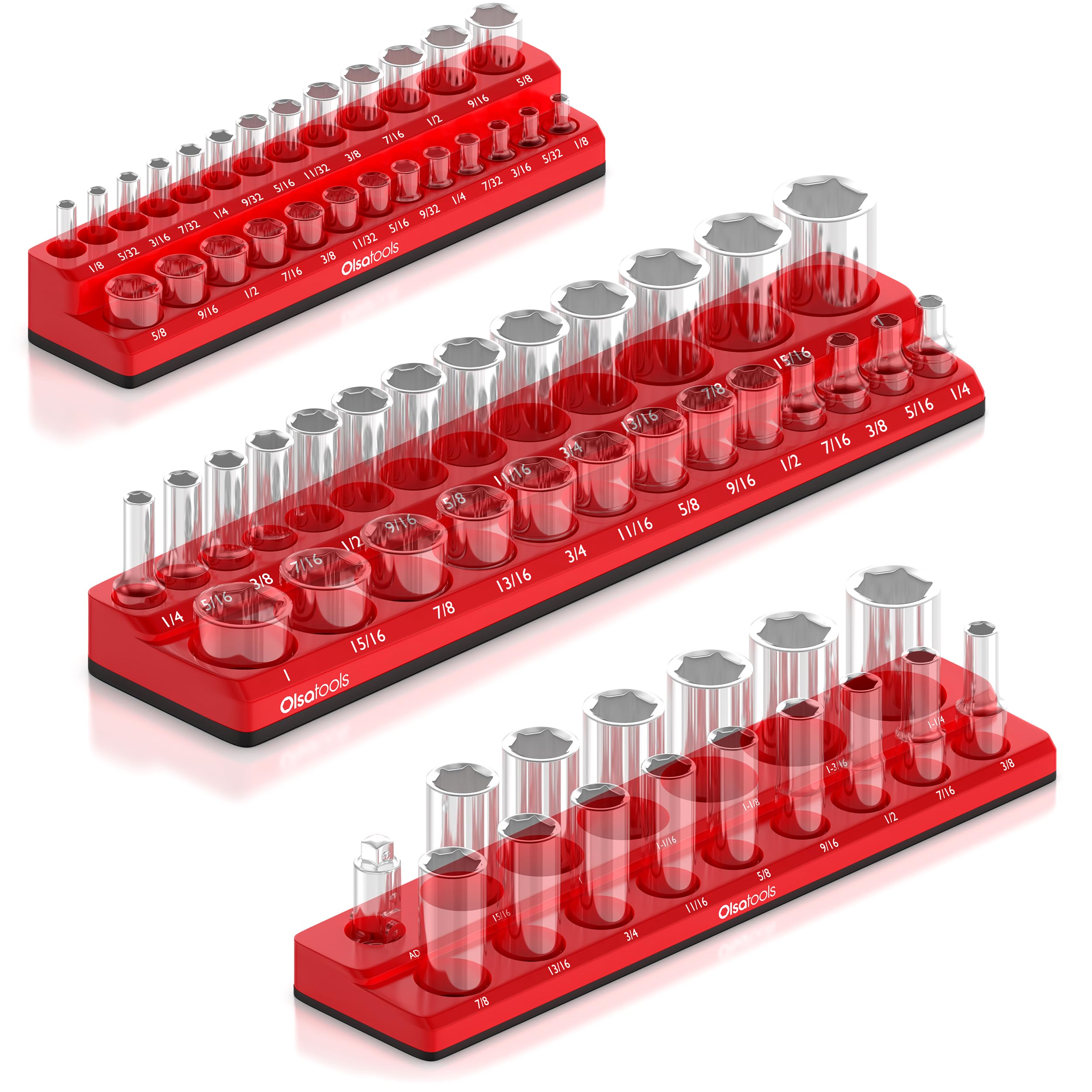 Amazon.co.jp: Olsa Tools 磁気ソケットオーガナイザー | 3ピース  