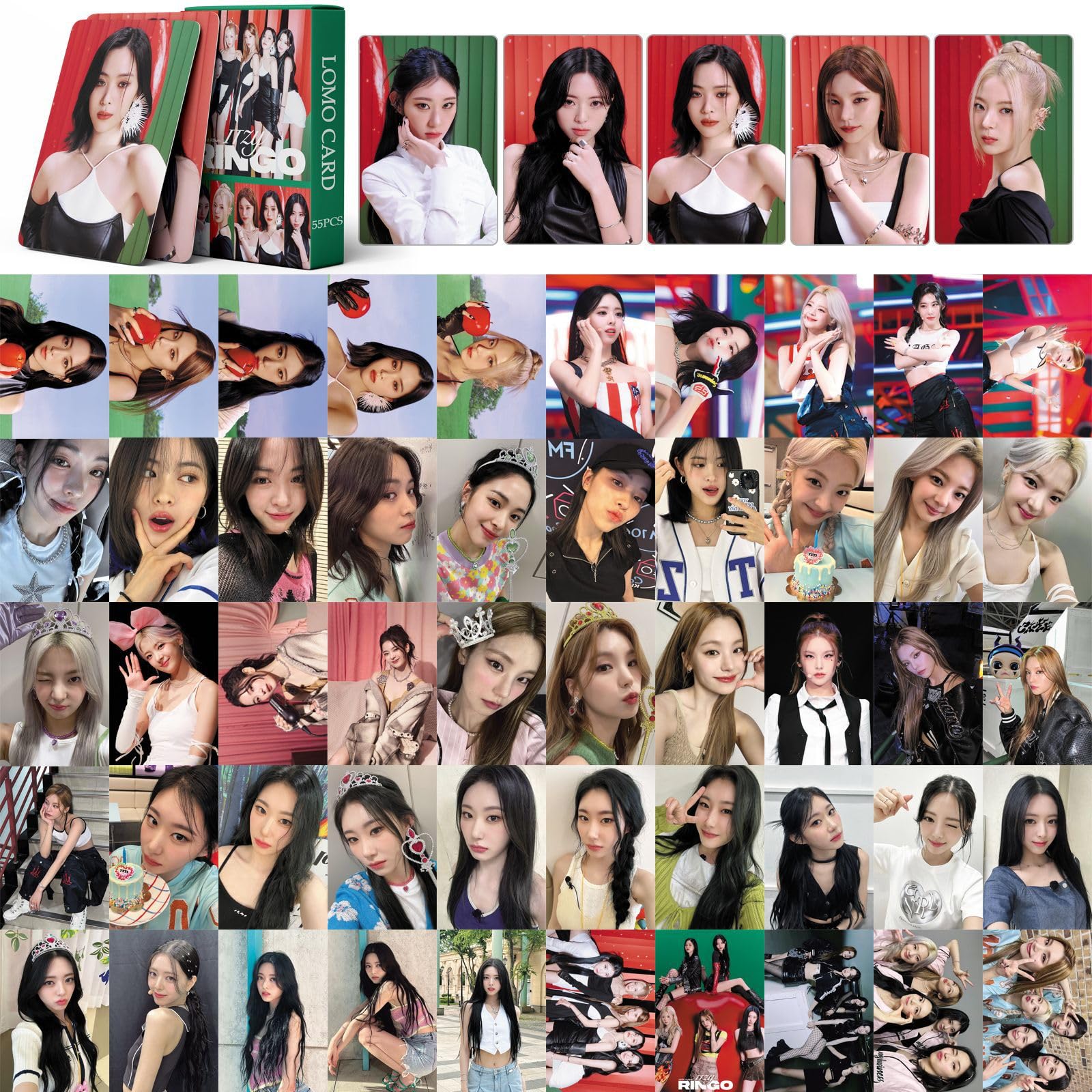 Pack of 55 ITZY Photo Cards Ringo ITZY Group Photo Cards Poster