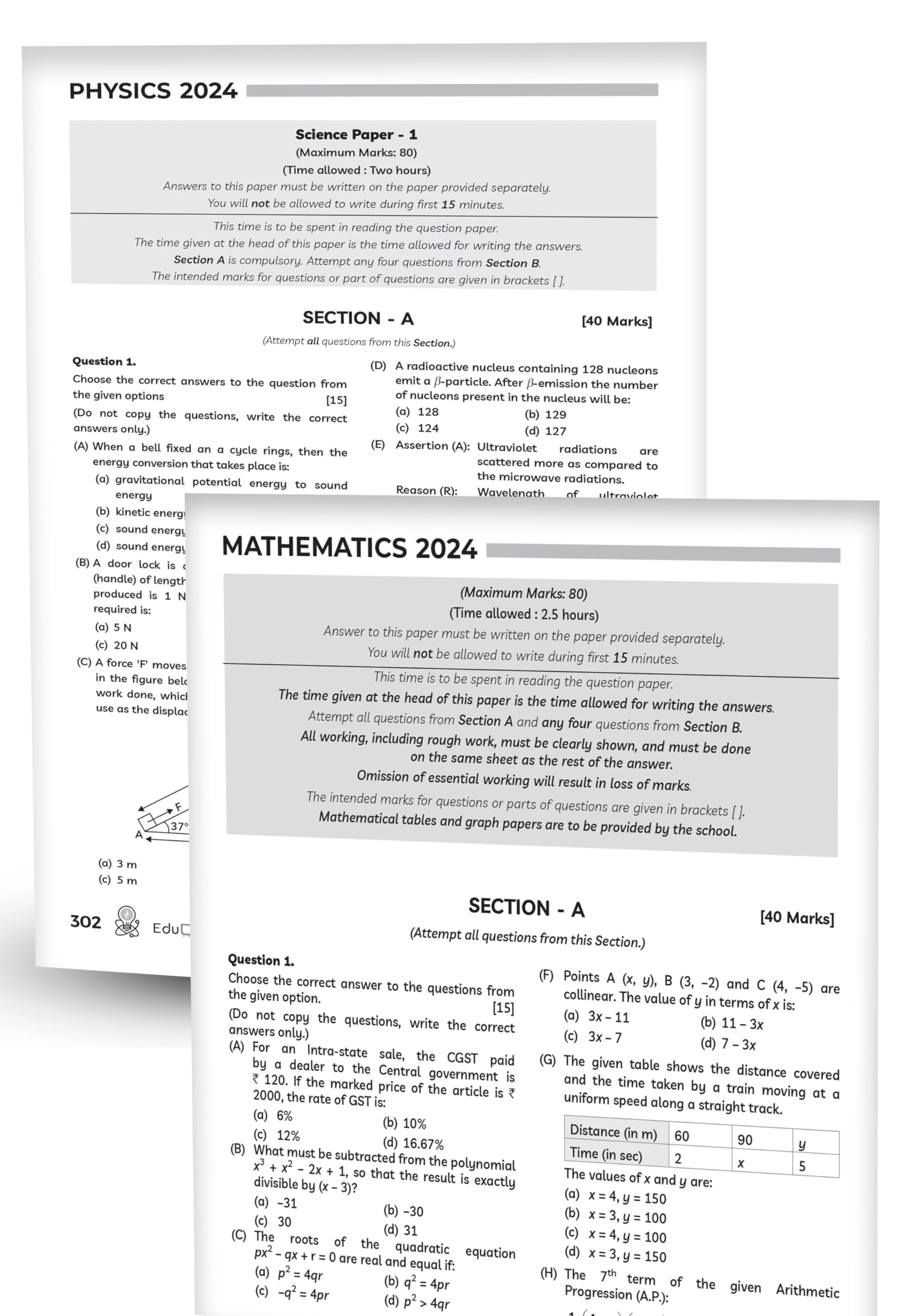 (OLD) Educart ICSE 10 Years Solved Papers Class 10 Physics, Chemistry, Mathematics, Biology, History and Civics, Geography, Hindi, English Language & ... Prescribed by CISCE for 2025 Examinations) 4
