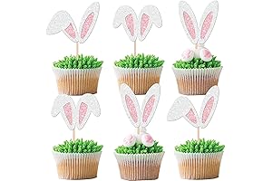 Glittering Easter Bunny Cupcake Toppers: Perk Up Your Party!