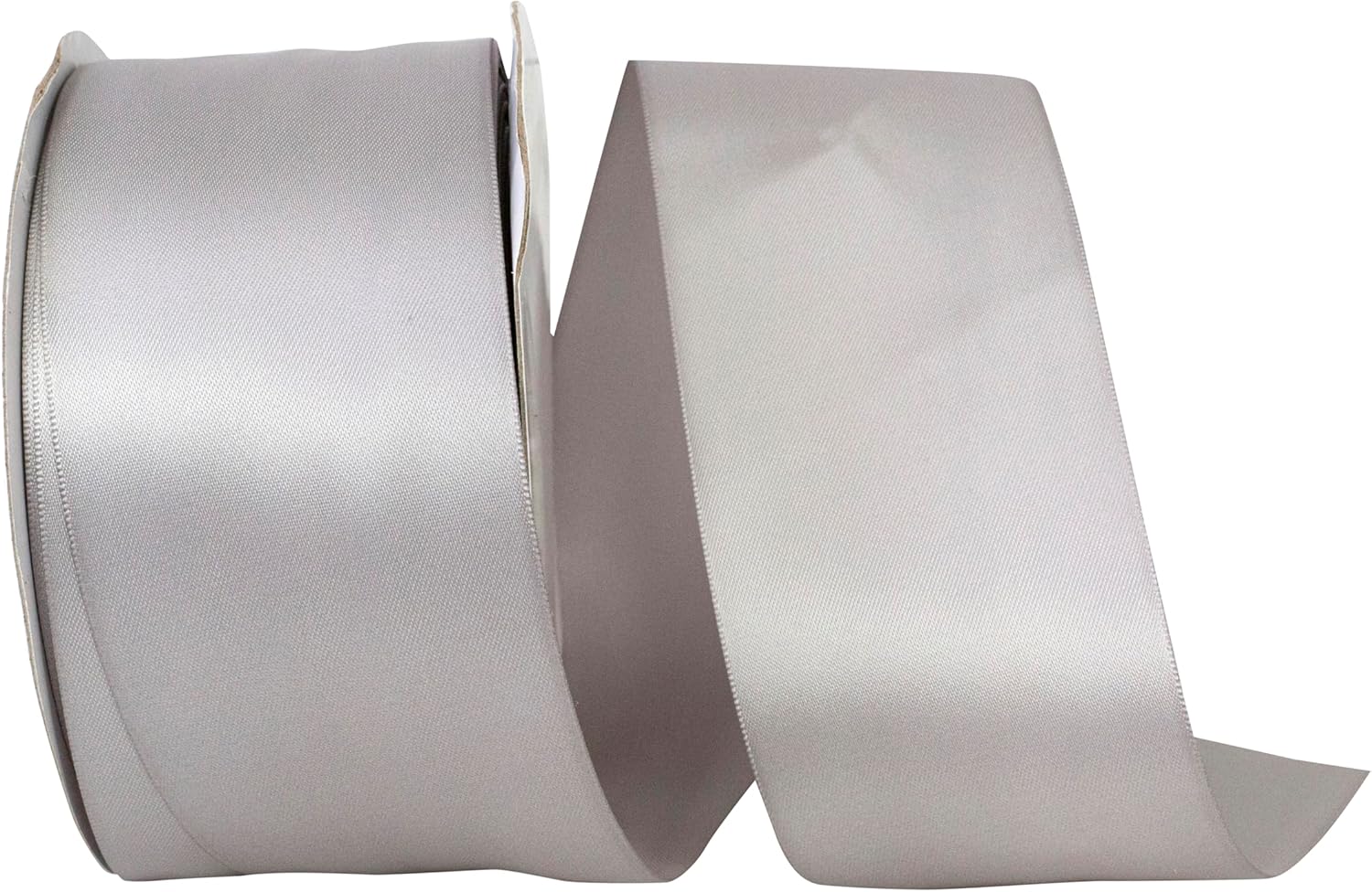 Reliant Ribbon 4950-070-40K Double Face Satin Ribbon, 2-1/2 Inch X 50 Yards, Silver