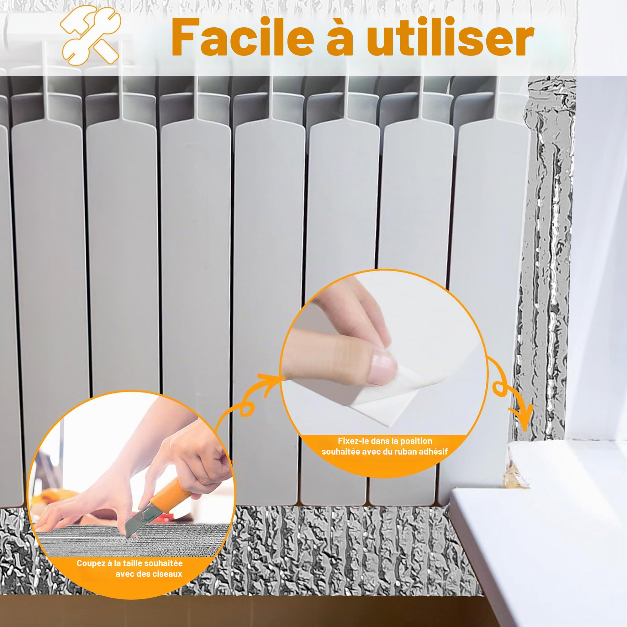 NAIZY Film Isolant Thermique 1m x 10m Pour Toit, Double Couche D'aluminium Avec Bulles D'air, Laine D'isolation, Protection Contre Le Froid Pour Fenêtres
