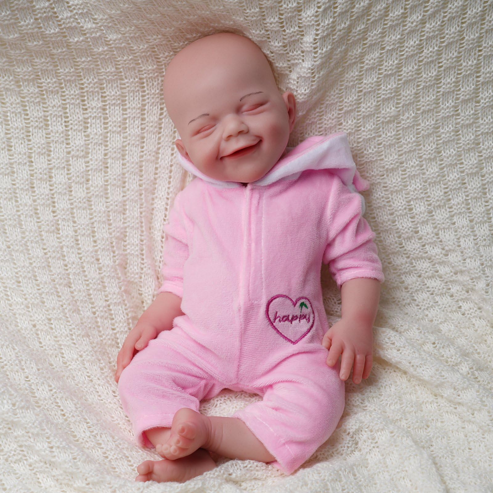 Sil-Gel Mall 18 inch Full Silicone Baby Doll Girl - 6.2 lbs Realistic Reborn Baby Dolls, Christmas and Birthday Gifts for Daughter, Niece and