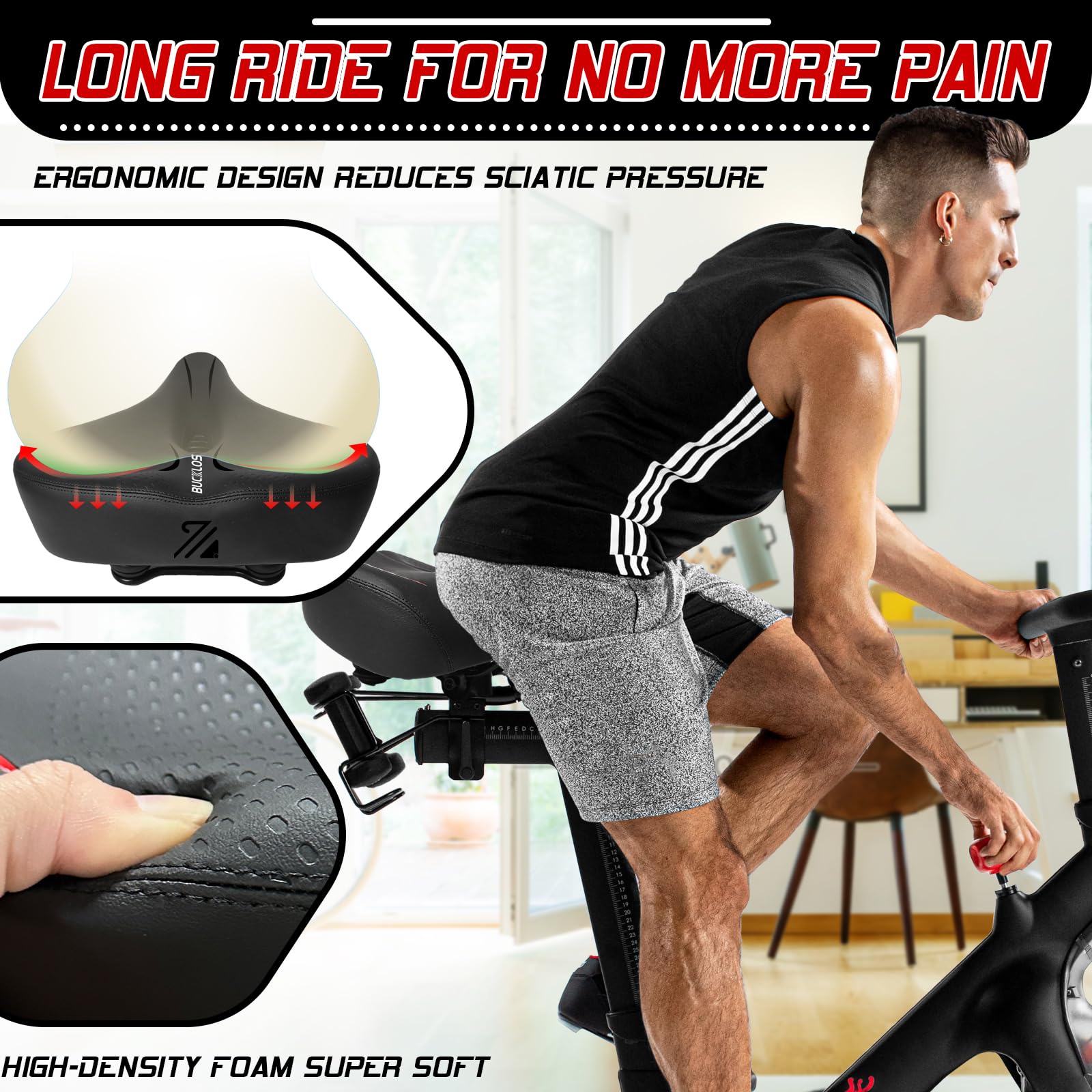 Seat Height Peloton And Bad Knees Bike Seat Backtour Oversized For