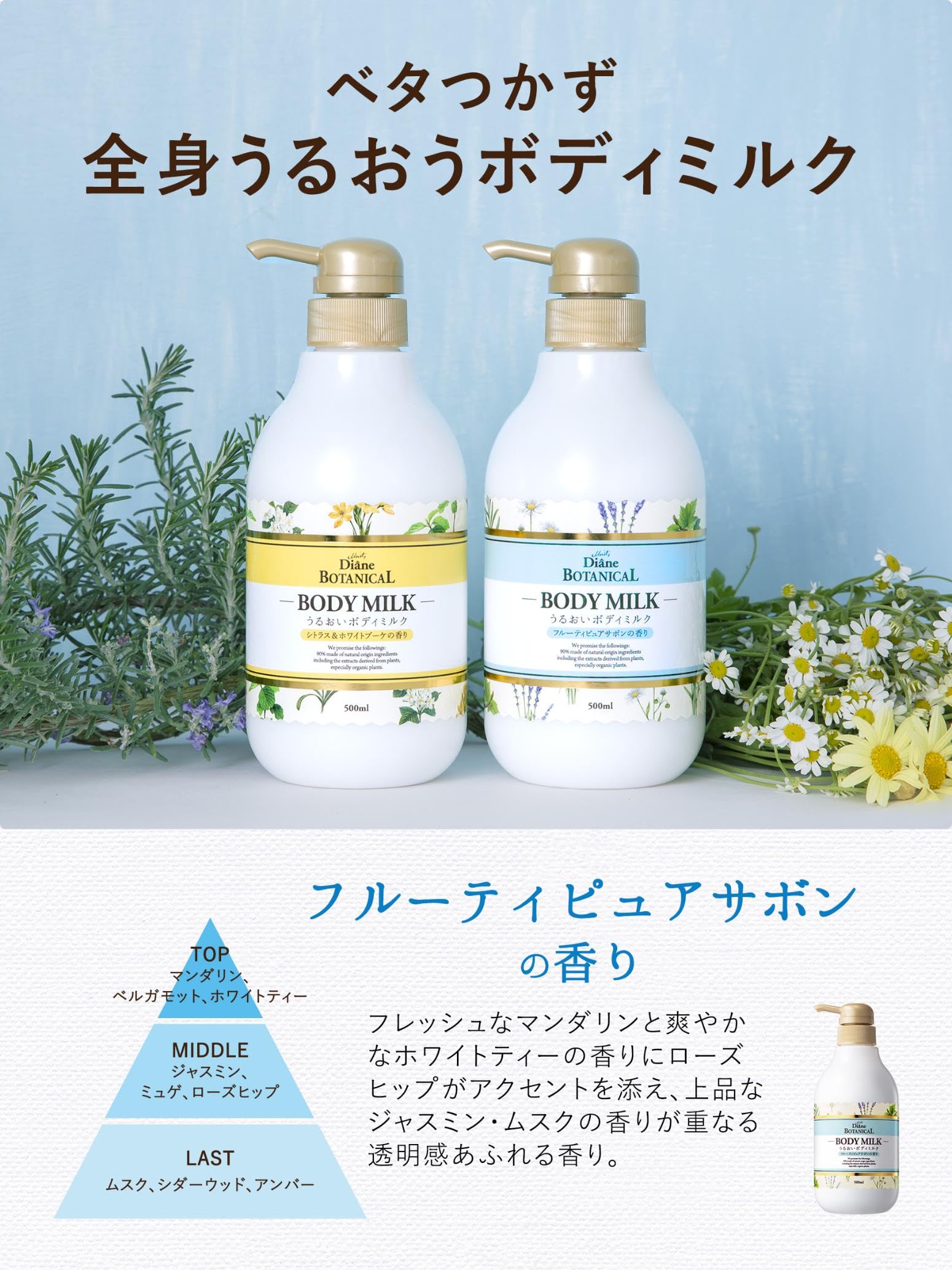 Amazon | Diane ダイアン ボタニカル ボディミルク [フルーティピュア 