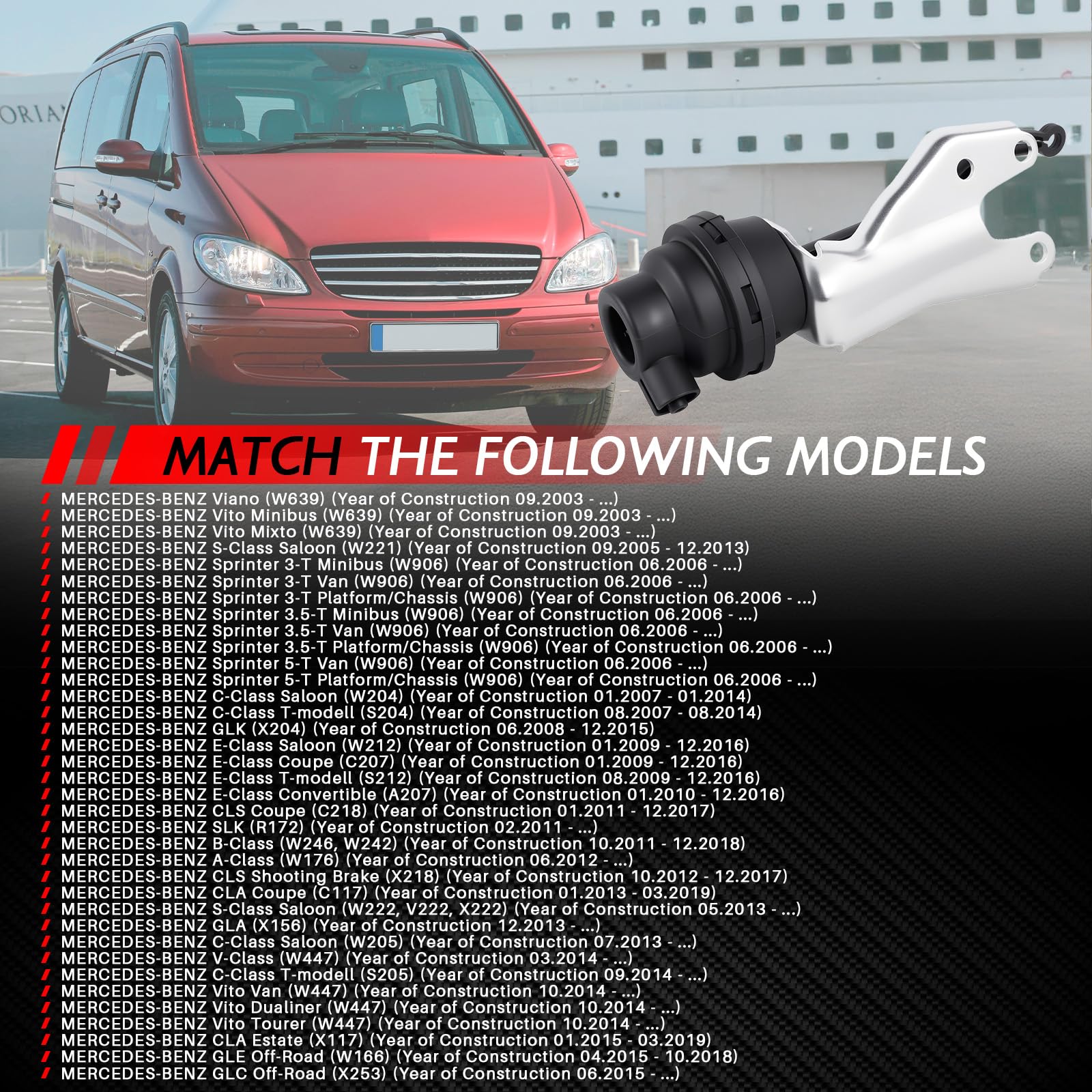 6511410369 A6511410369 Sostituzione della valvola AGR del radiatore di scarico dell'unità di vuoto per Classe E W212 C207 Classe C W205 S205 Classe A W176 Sprinter 3-T/3.5-T/ 5-T W906