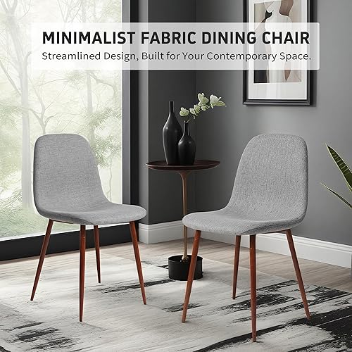Miniatura 4 de CangLong - Silla de respaldo y asiento acojinado para silla, comedor. Gris,Azul oscuro,Verde oscuro,amarillo terroso,Gris1