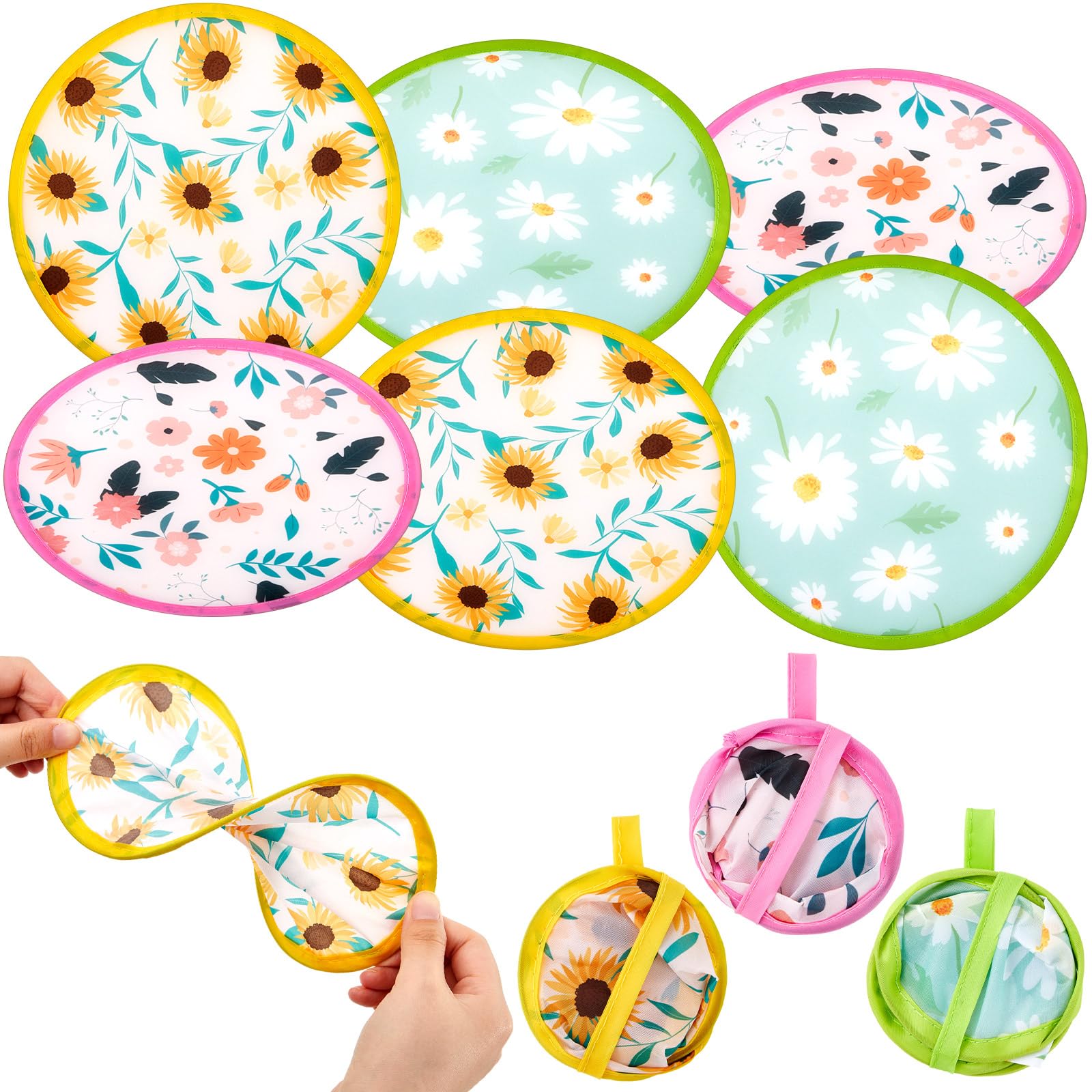 6 Faltbare Handfächer – Japanischer Stil, Polyester – Für Festival, Party Oder Als Geschenk