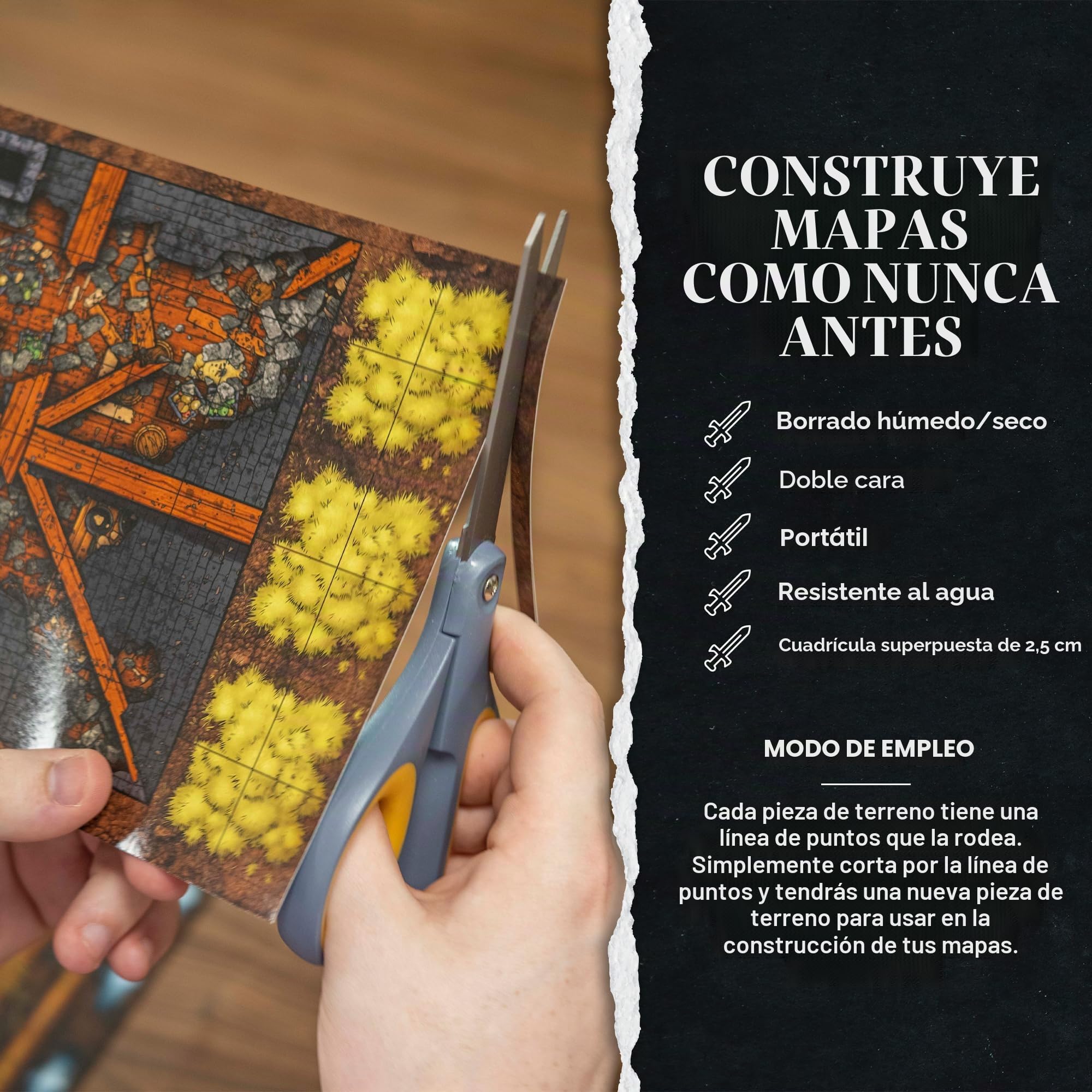 Dungeon Craft Juego de Mesa: Volumen 1 Hoja Suelta Dentro de una Caja Personalizada, Resistente al Agua, borrado en seco por 1985 Games