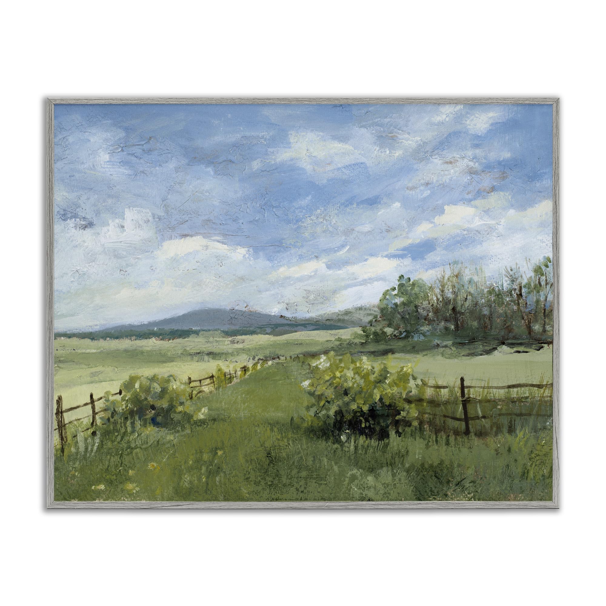 Stupell Industries Serene Countryside Horizon Landscape 'Thank You Nature Landscape'| Framed Giclee Art