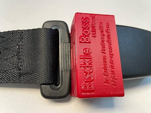 Miniatura 5 de Black Buckle Boss Classic II - Bloqueo para cinturón de seguridad y protector de cinturón de seguridad, fabricado con ácido poliláctico fuerte