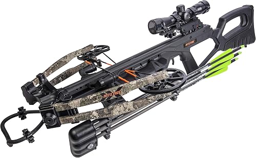 BearX Intense Ready to Shoot Crossbow Package with Scope, Quiver, Bolts, Cocking Rope, and Wax, Strata Finish, One Size (AC03A2AA185)