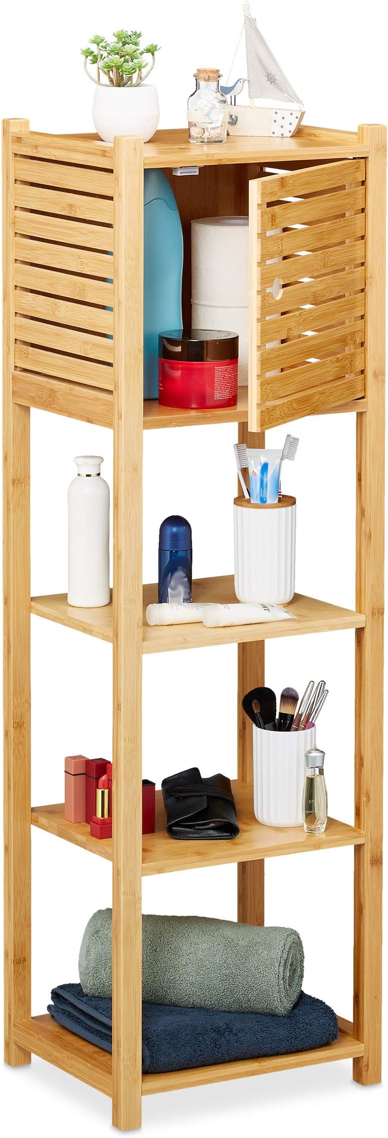 Relaxdays 10020911 Étagère De Salle De Bain En Bambou Meuble 68,99