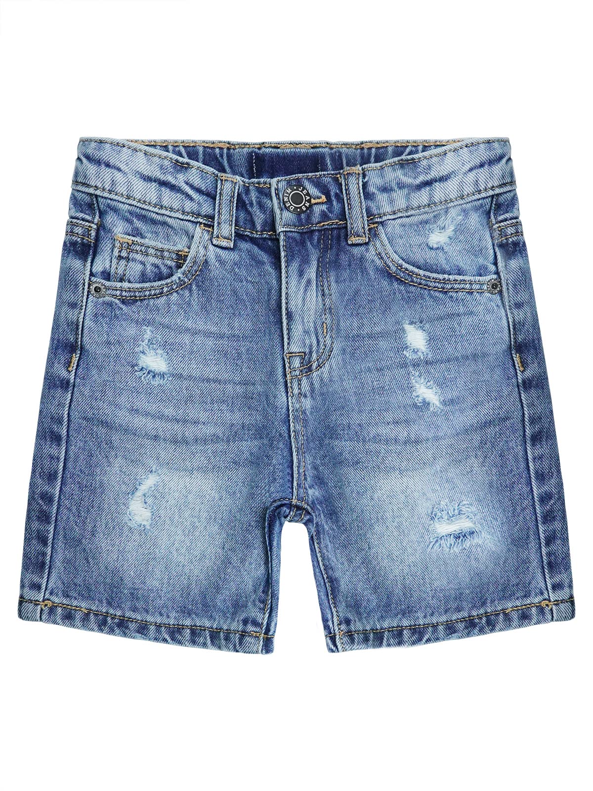 KIDSCOOL SPACE Baby Little Girls Boys Jeans Shorts,Ripped Stretchy Simple Design Cute Summer Denim Pants
