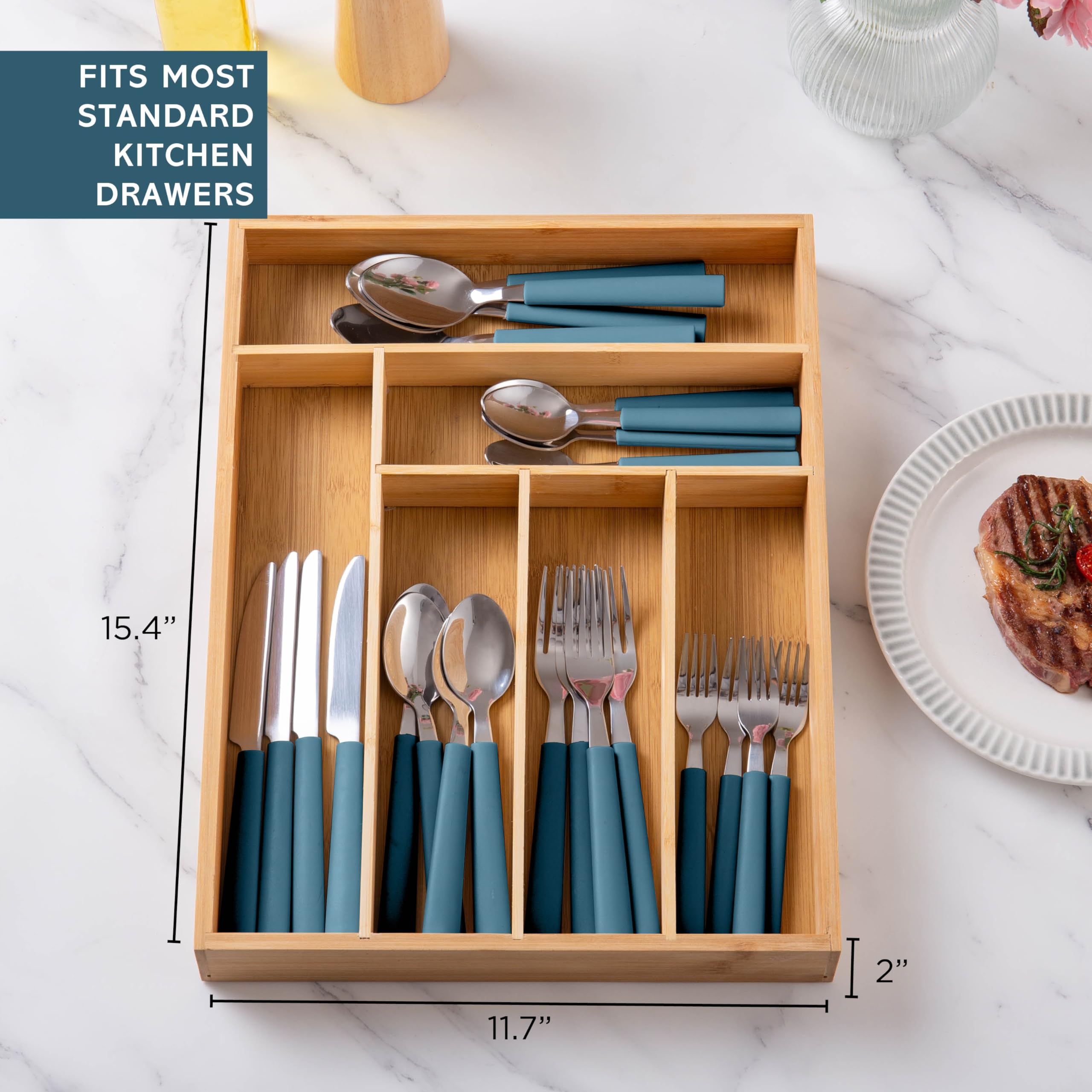 Amazon.com - COOK WITH COLOR Bamboo Kitchen Utensil Set with
