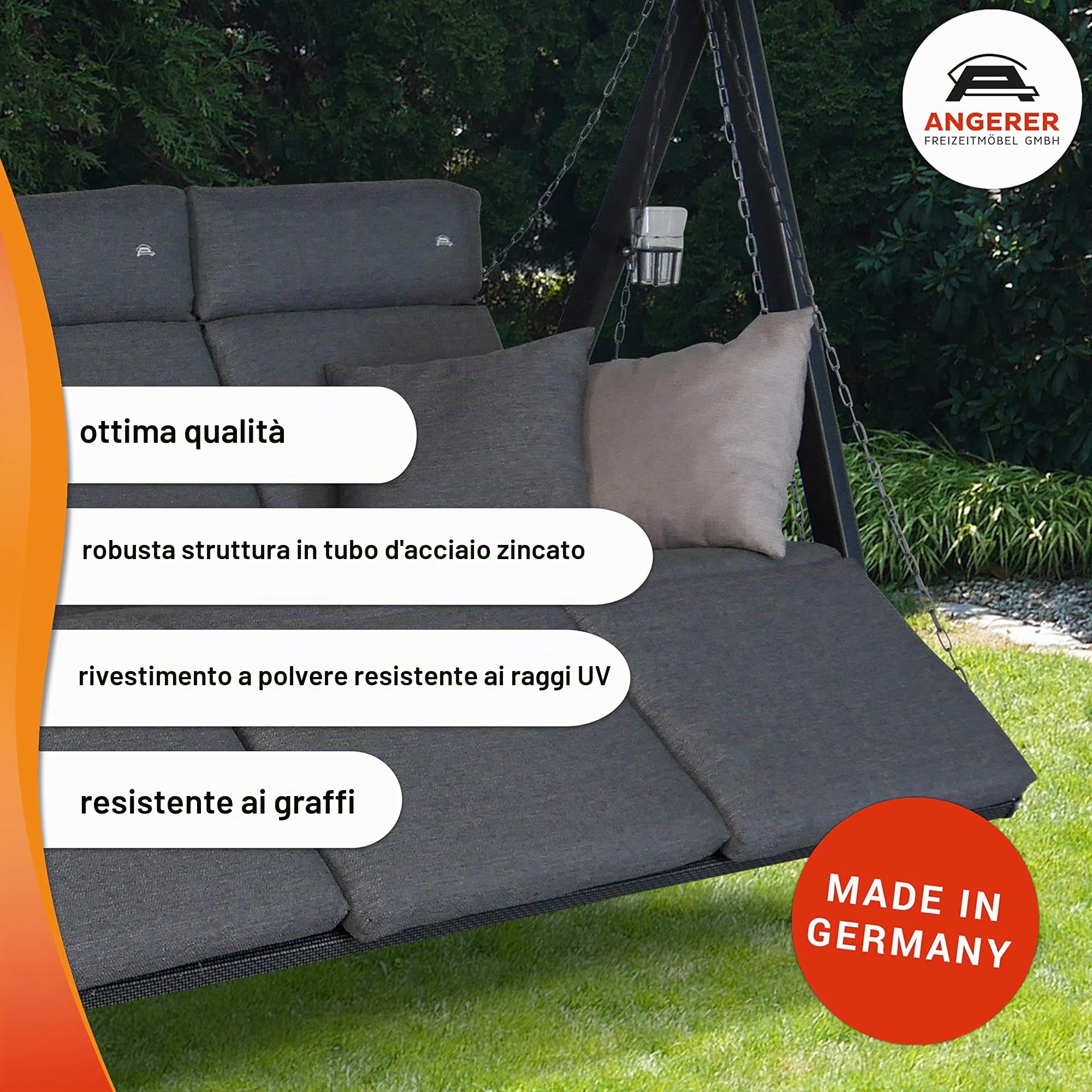 Angerer Freizeitmöbel GmbH Dondolo Lounge Smart grigio