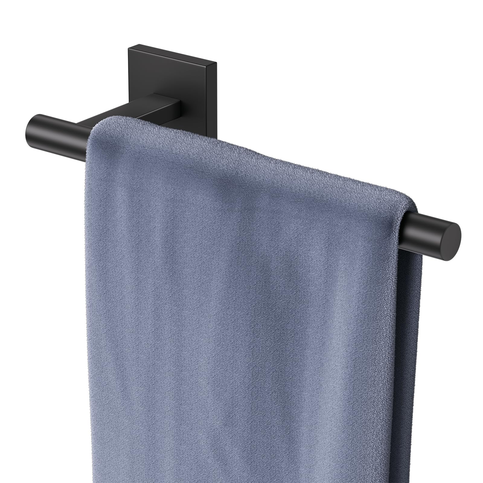 YACVCL Matte Black Bathroom Towel Rail Wall Mounted