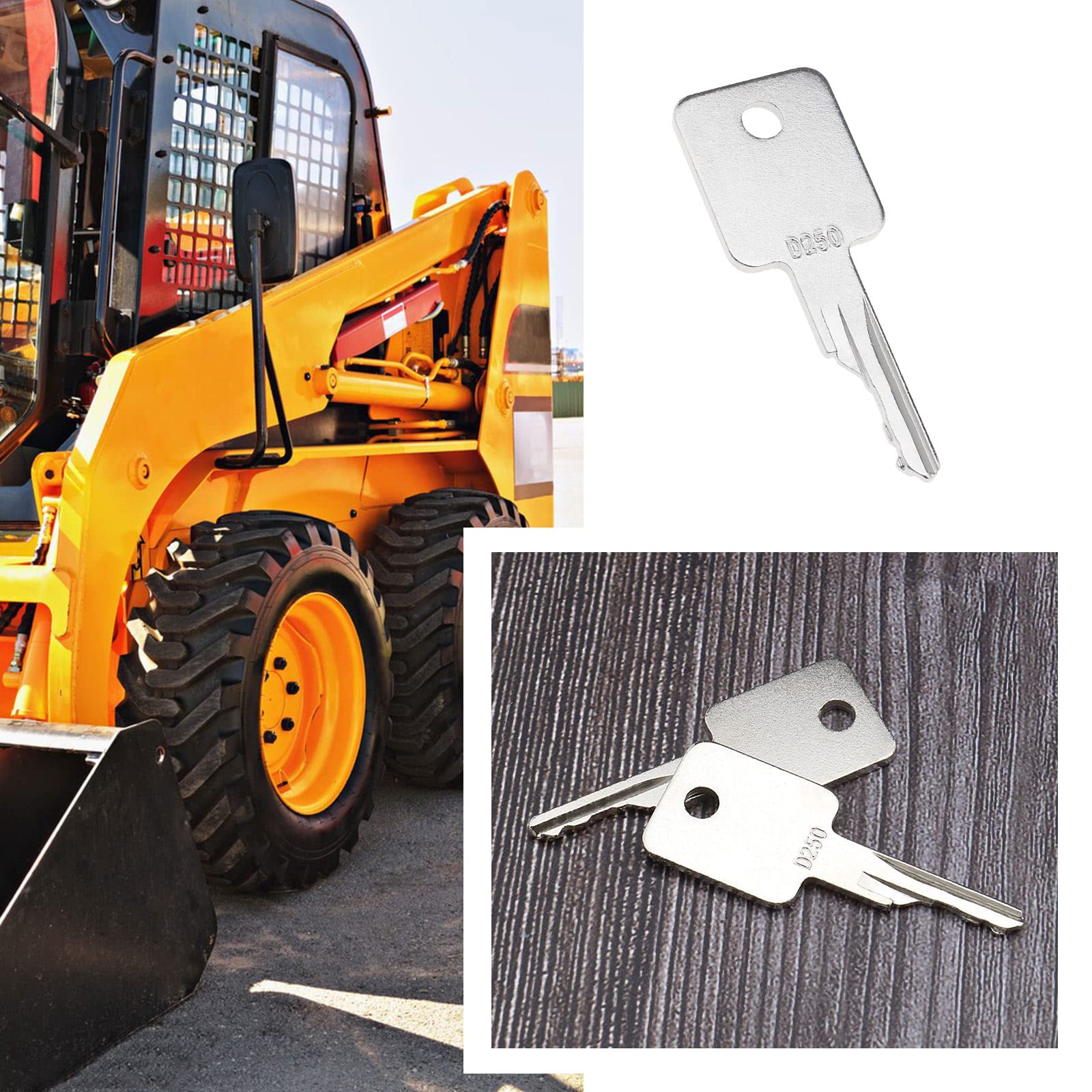 10 chiavi di accensione D250 307852A1 6693241 6709527 compatibili con Terex compatibile con Grove compatibile con carrello elevatore JLG