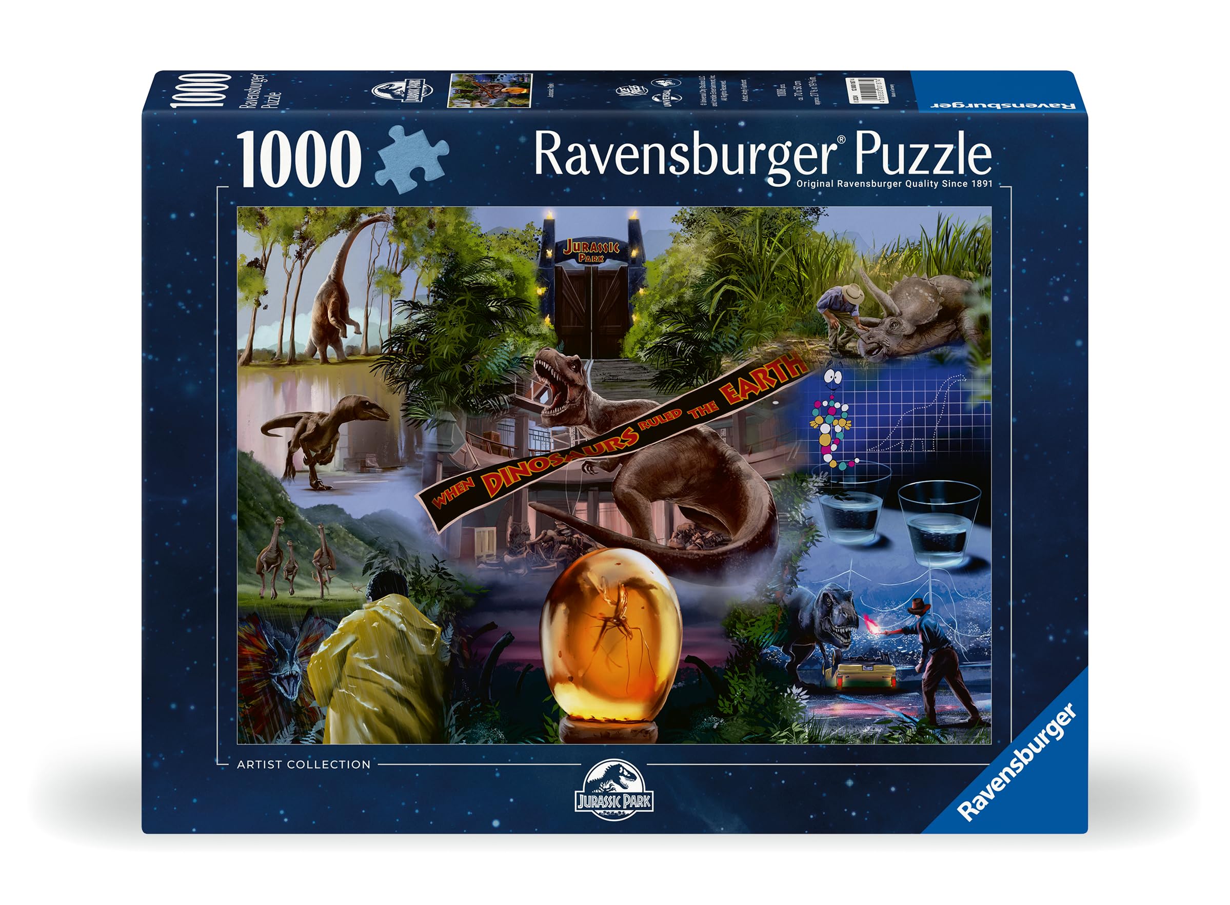 Ravensburger Jurassic Park Classic Movie Poster 1000 Piece Jigsaw Puzzles for Adults and Kids Age 12 Years Up - Image 2