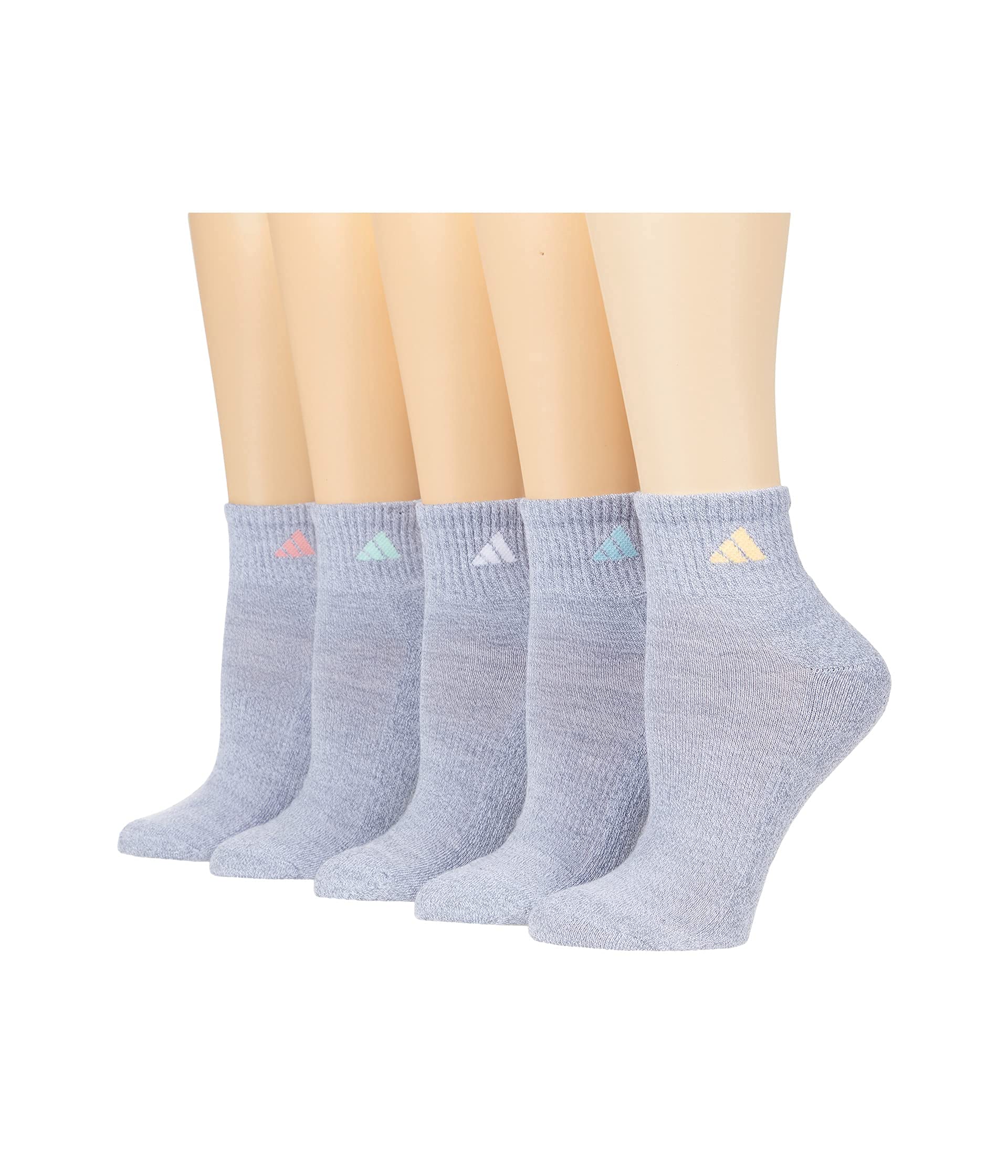 Adidas Women's Polyester Ankle Length Quarter Socks, 6-Pack