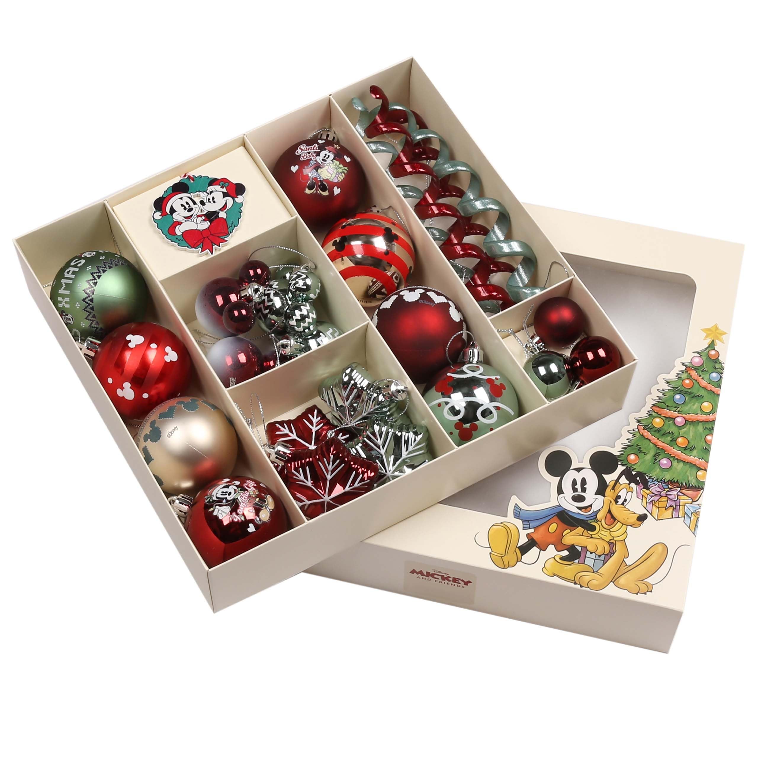 Disney Mickey Mouse Set de Boules de Noël Incassables Set 25 Pièces