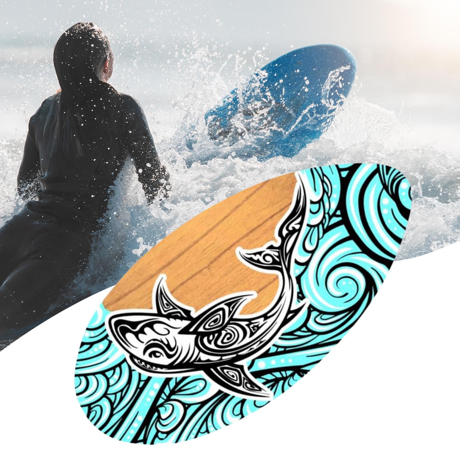 Oshhni Skimboard 41 Pulgadas Tabla de Deportes Acuáticos para Hombres Mujeres