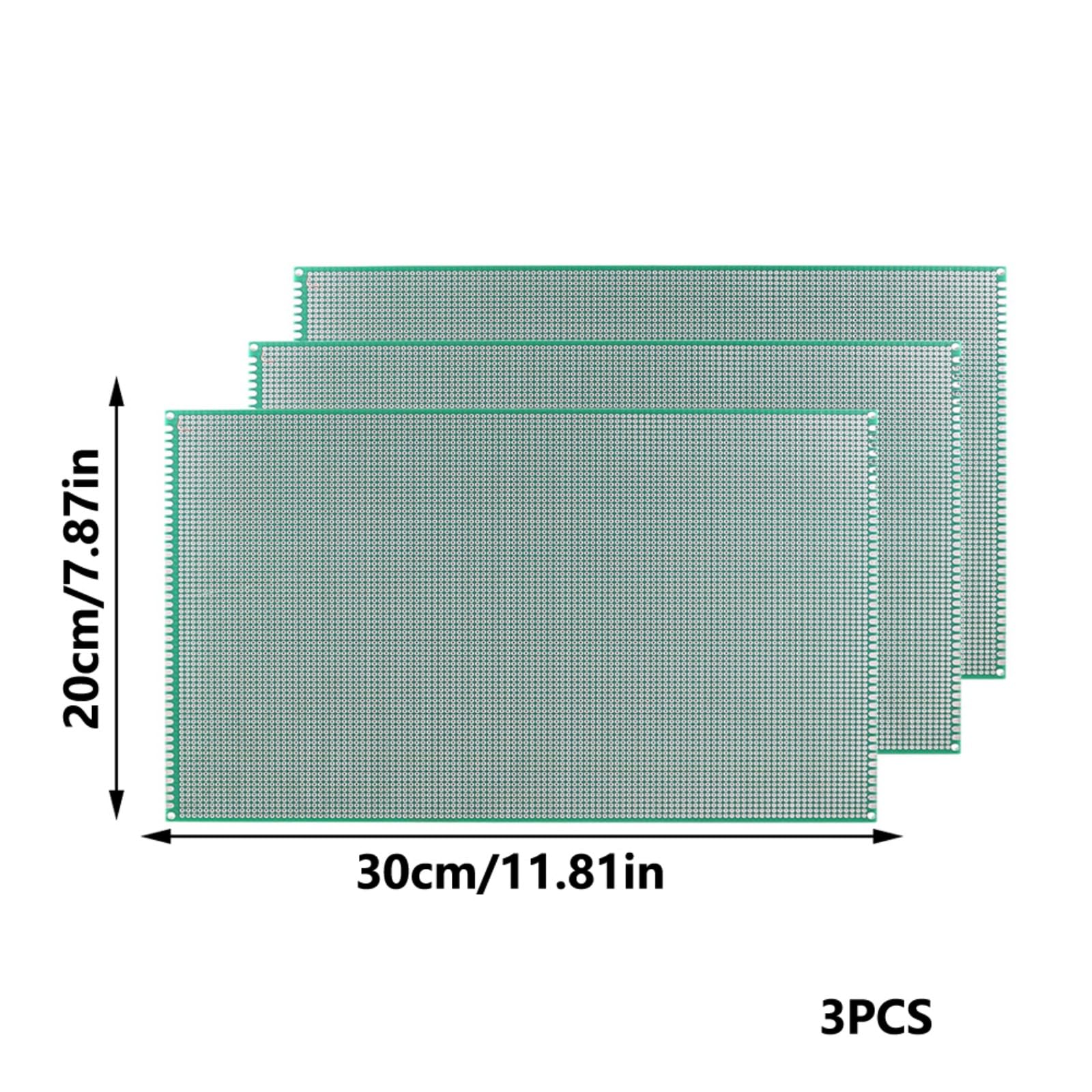3PCS Grande 20x30cm Doppio Lato Protoboards PCB Circuito Per Elettronica Progetti E Prototipazione Board