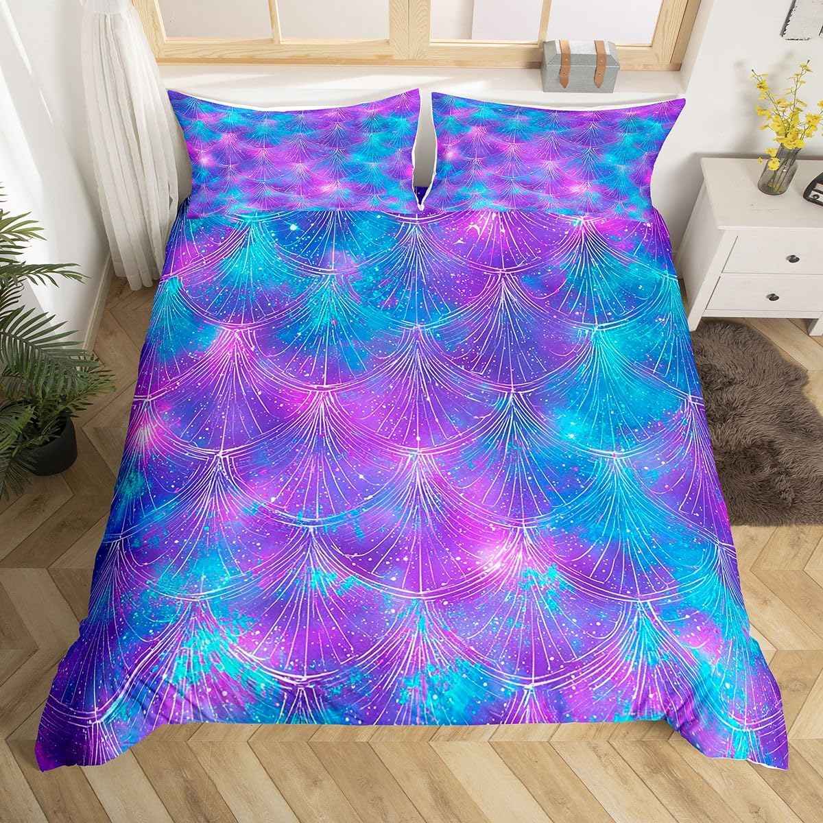 Erosebridal Octopus Comforter Cover Tentacles Bedding Set Sea Animal Duvet Cover Tie Dye Marine Wildlife Room Decor Quilt Cover for Kids Boys Youth Men 3 Pcs Full Size with Zipper Closure