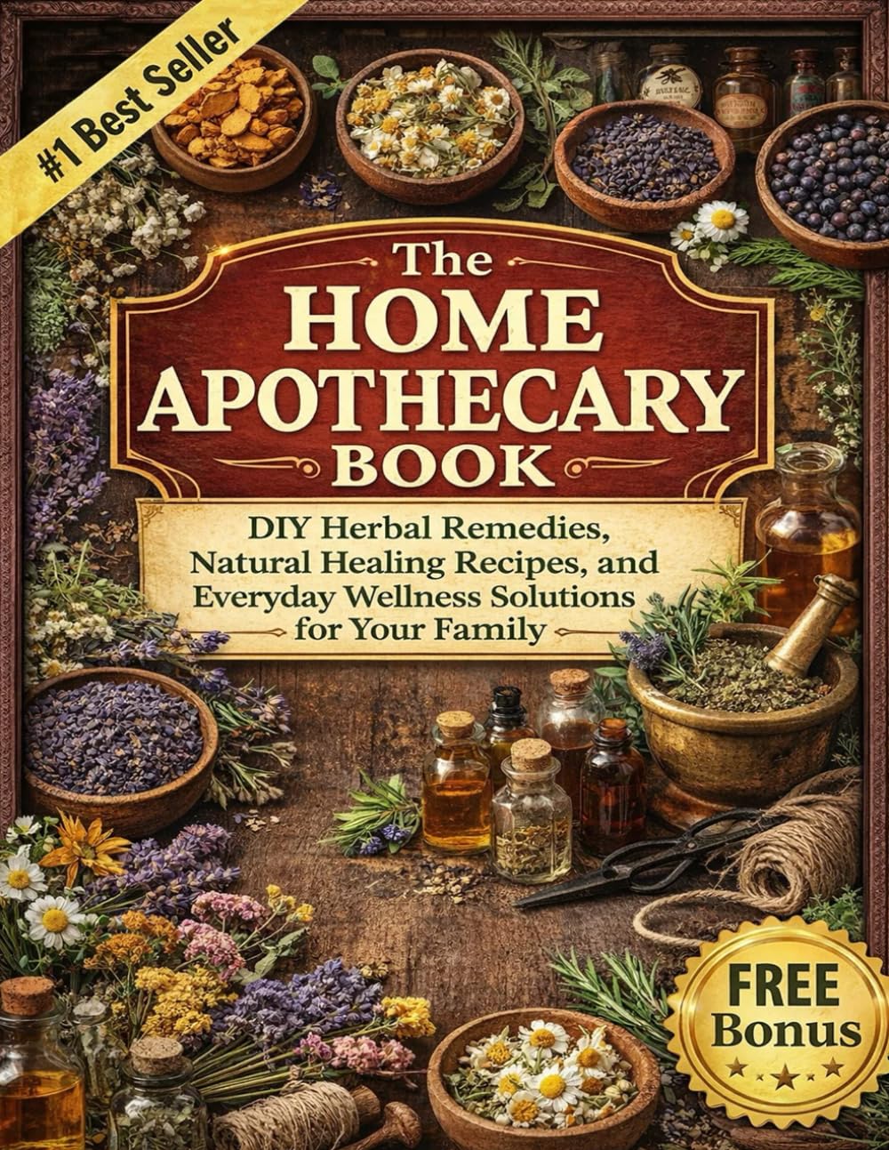 The Home Apothecary Book: DIY Herbal Remedies, Natural Healing Recipes, and Everyday Wellness Solutions for Your Family