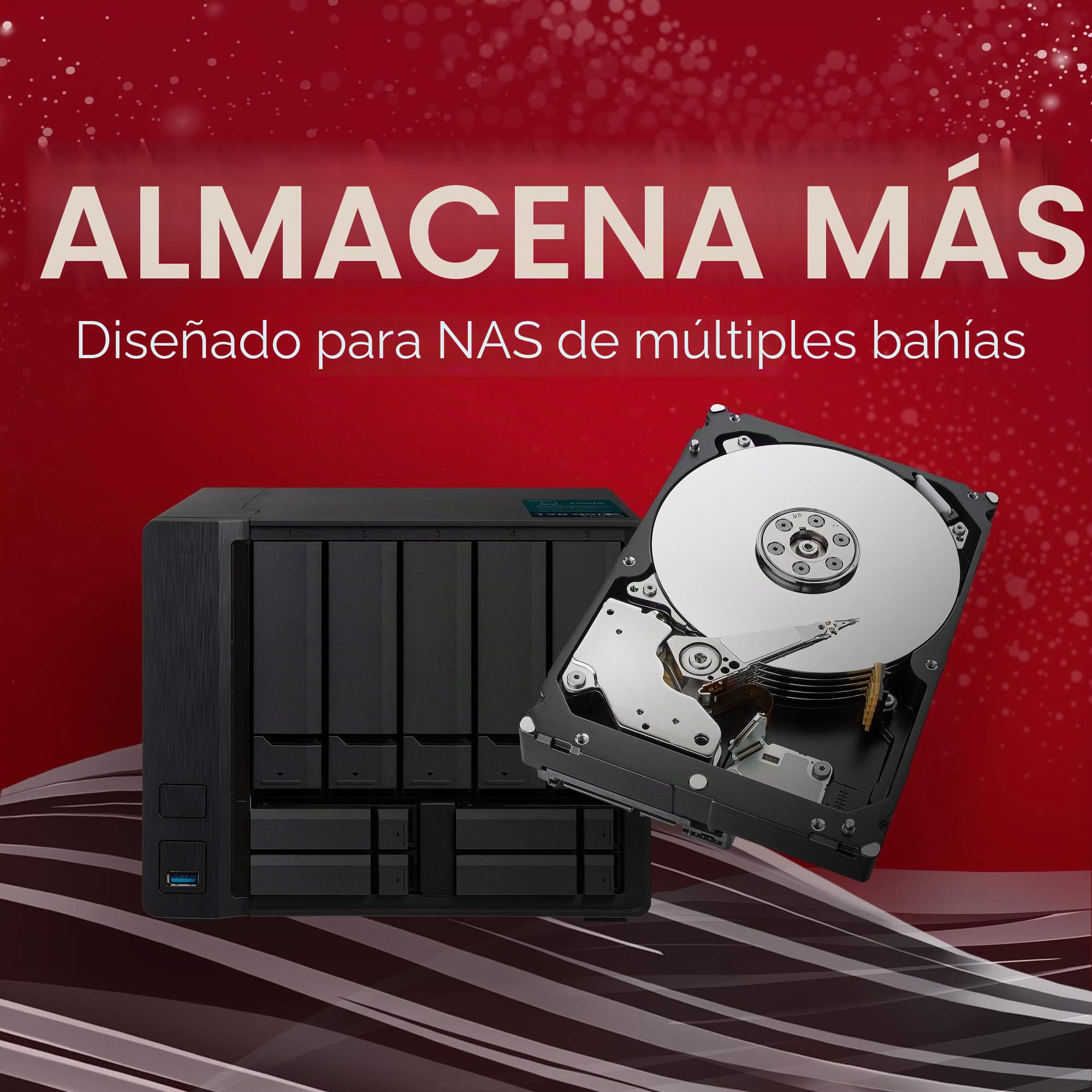 Seagate IronWolf Pro, 12TB, NAS, Disco duro interno, HDD, CMR 3,5" SATA 6 Gb/s, 7200 r.p.m., caché de 256 MB para almacenamiento RAID, servicio de recuperación de datos Rescue(ST12000NE0007)