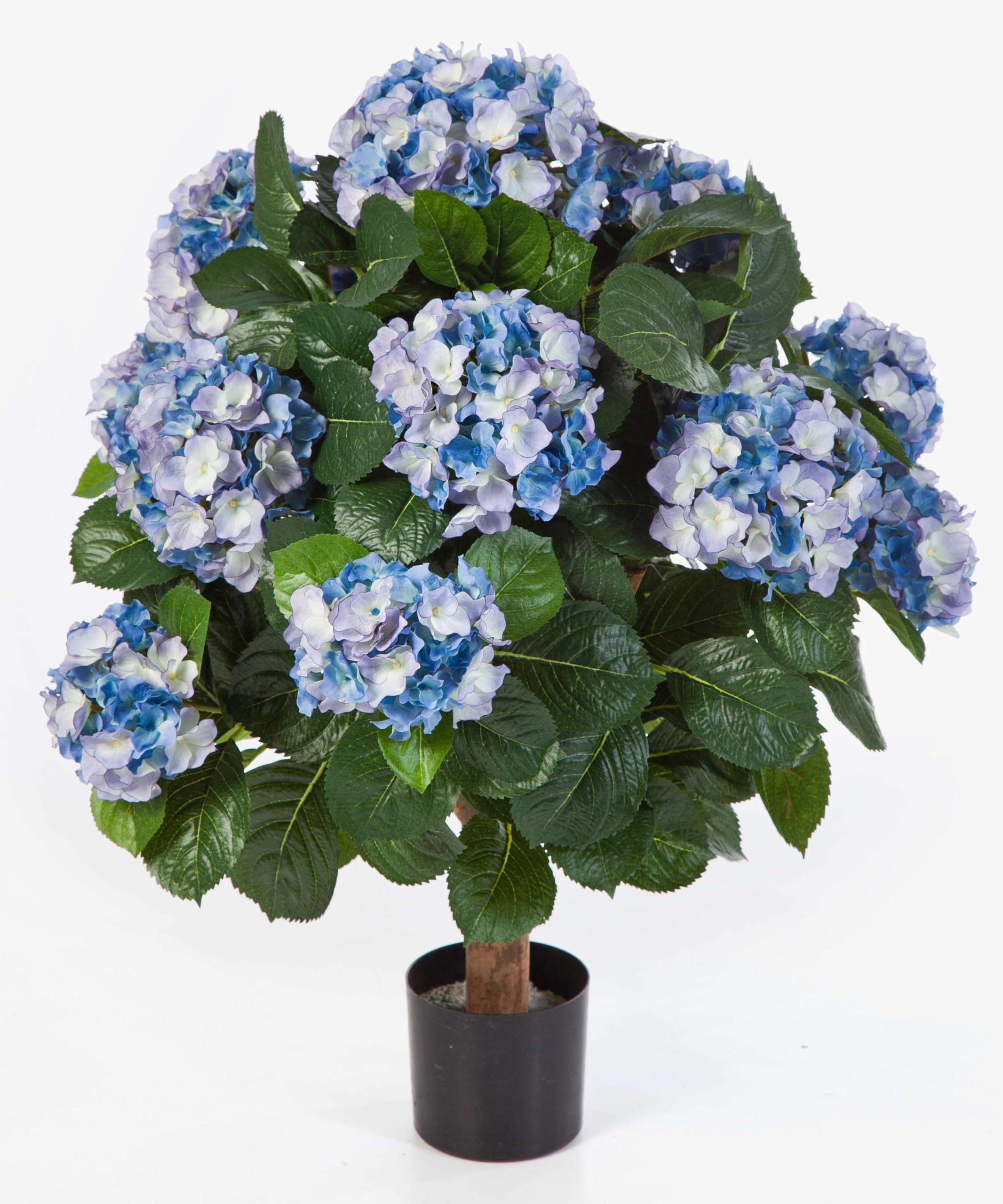 artplants.de Hortensia Artificial Haruka, Azul, Deluxe, 60cm | con Tronco, 540 Flores - Planta Decorativa - Aspecto Real