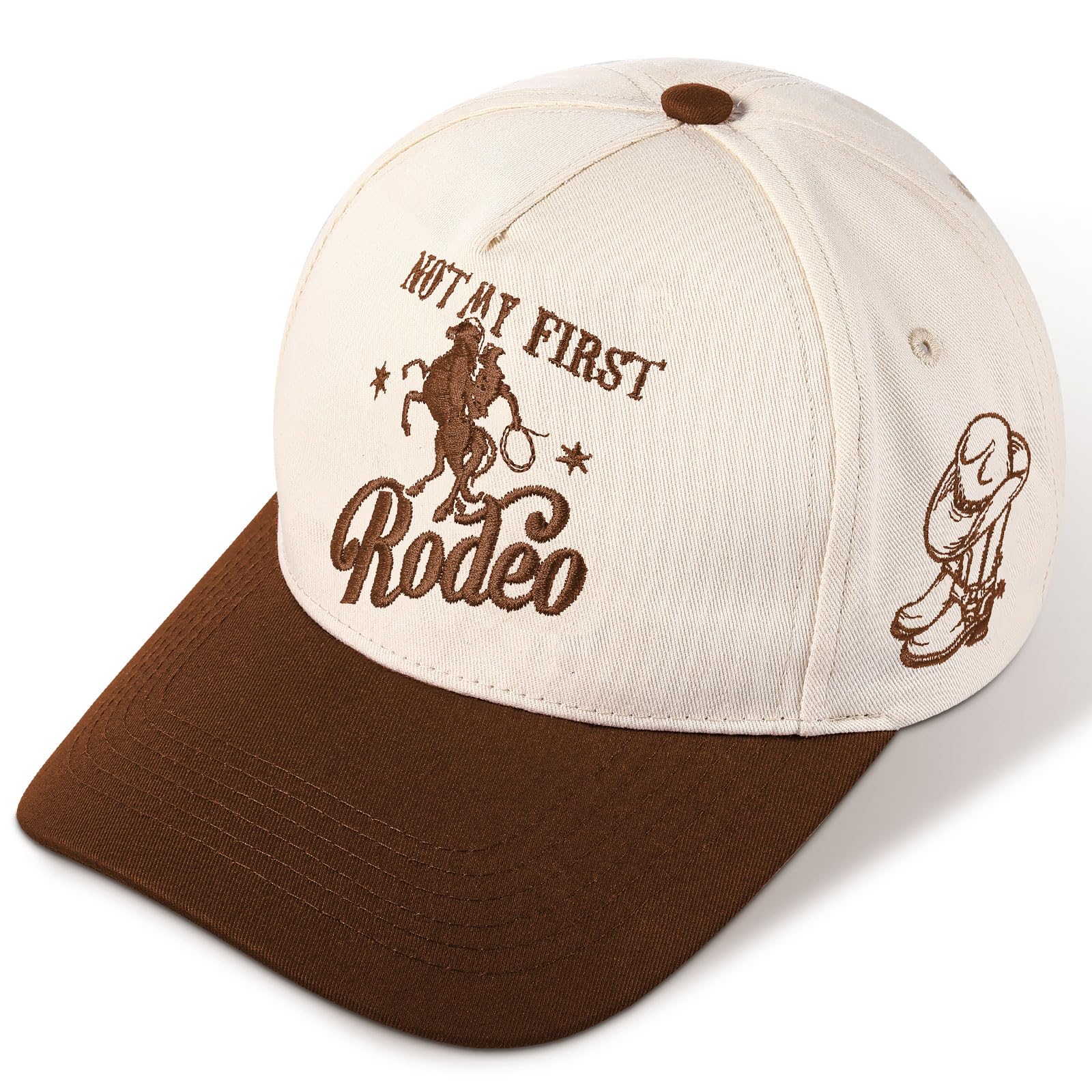 JaGely Two Tone Western Cowboy/Cowgirl Trucker Hat for Women Men Gift Vintage Embroidered Country Baseball Cap
