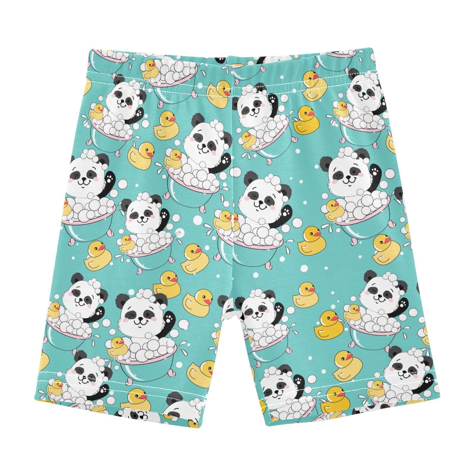 JHKKU Girls Panda Duck Shorts Cotton Cartwheel Bike Kids Biker Under Dress Dance Short Girl Clothes 10Y