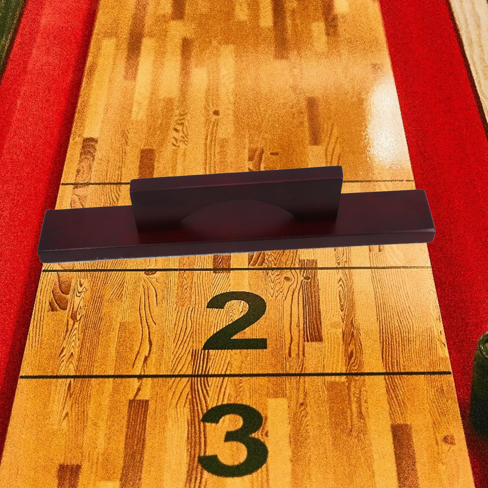 IMIKEYA Accessoire de Nettoyage pour Table de Shuffleboard Brosse en Bois et Poignée Ergonomique, pour Salle de Jeux et Entretien Facile
