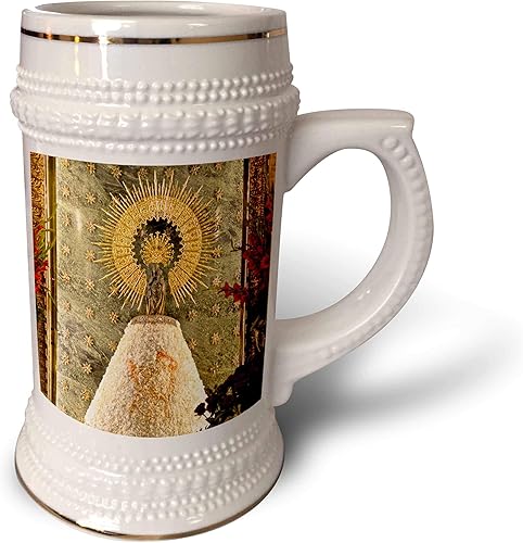 3dRose Basílica de El Pilar Nuestra Señora del Pilar (Virgen María) - Taza de 18 onzas, (STN_219733_1), 22 onzas, blanco