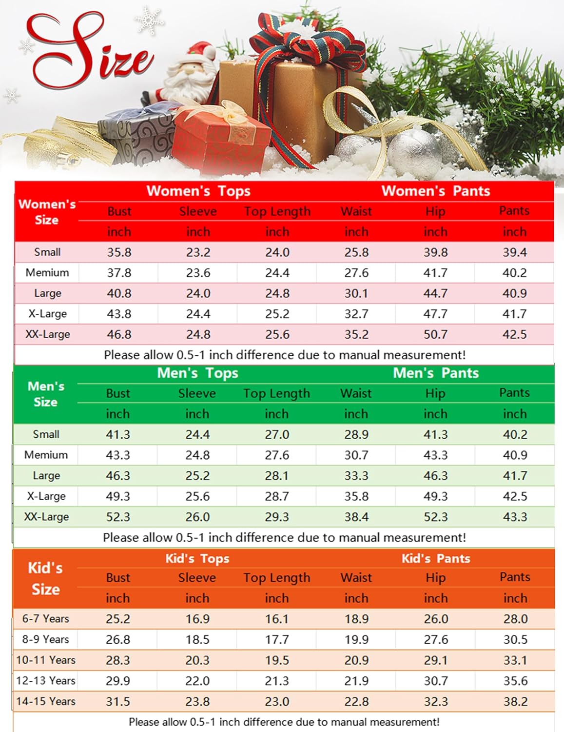 Ekouaer Christmas Pajamas for Family Matching Pj Sets Womens Mens Kids Pjs Long Sleeve Sleepwear Lounge Sets Outfits - Image 6