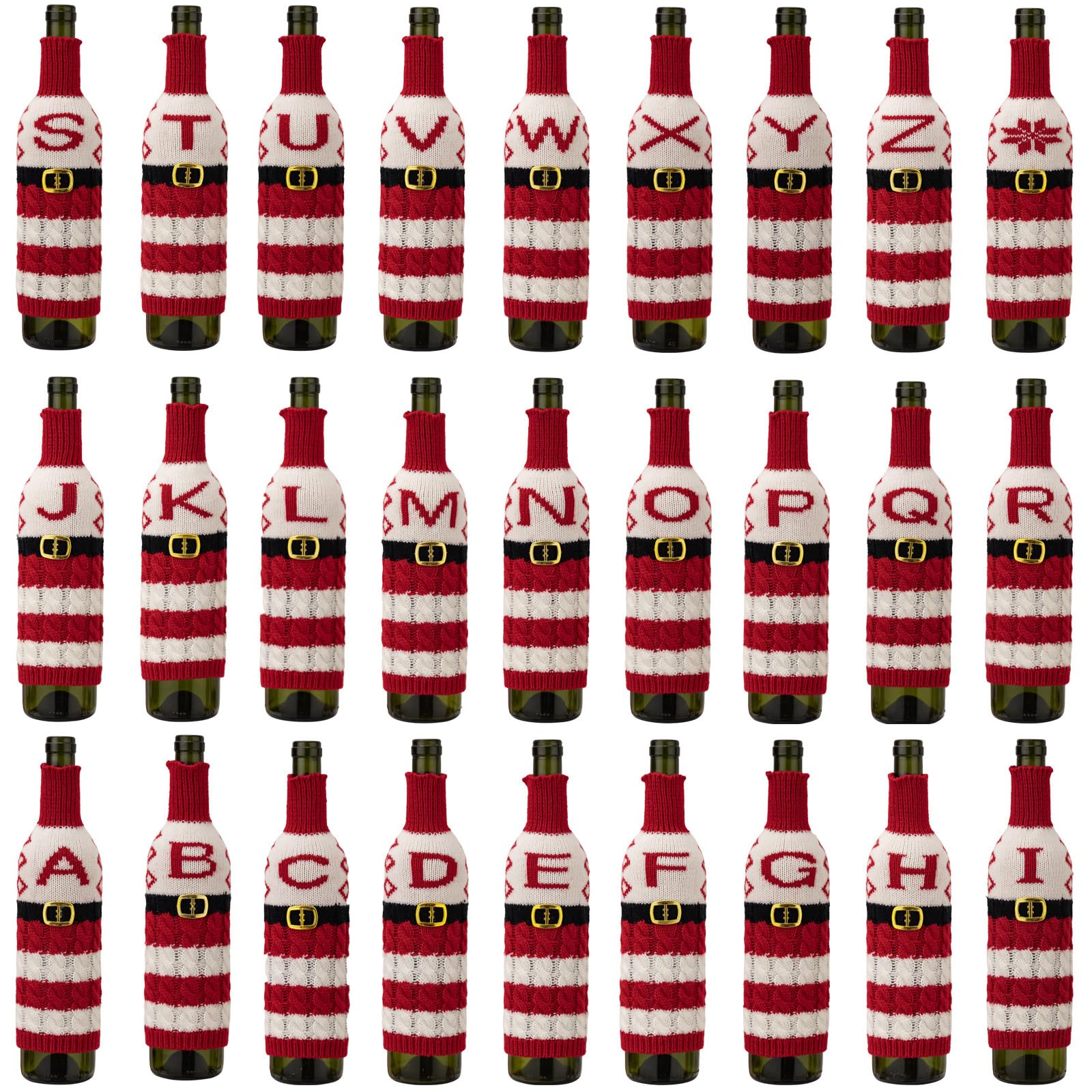 Elnwnnkc Christmas Wine Bottle Covers Bag Champagne Bottle Decoration Sleeve Christmas Party Table Decoration Wrap Knitted Sleeve