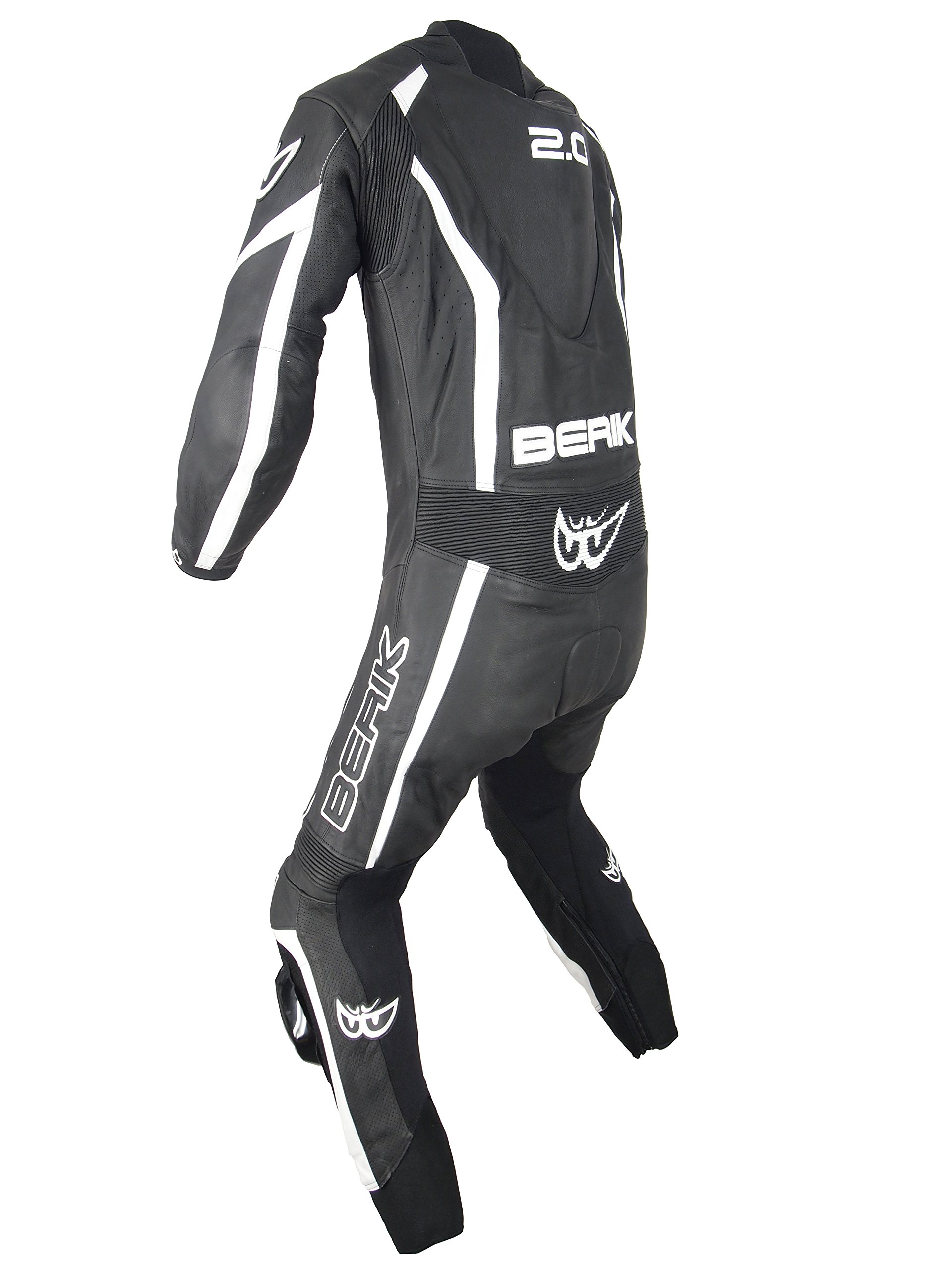 Amazon.co.jp: BERIK Racing suits LS1-10417-BK Black/White Veric 